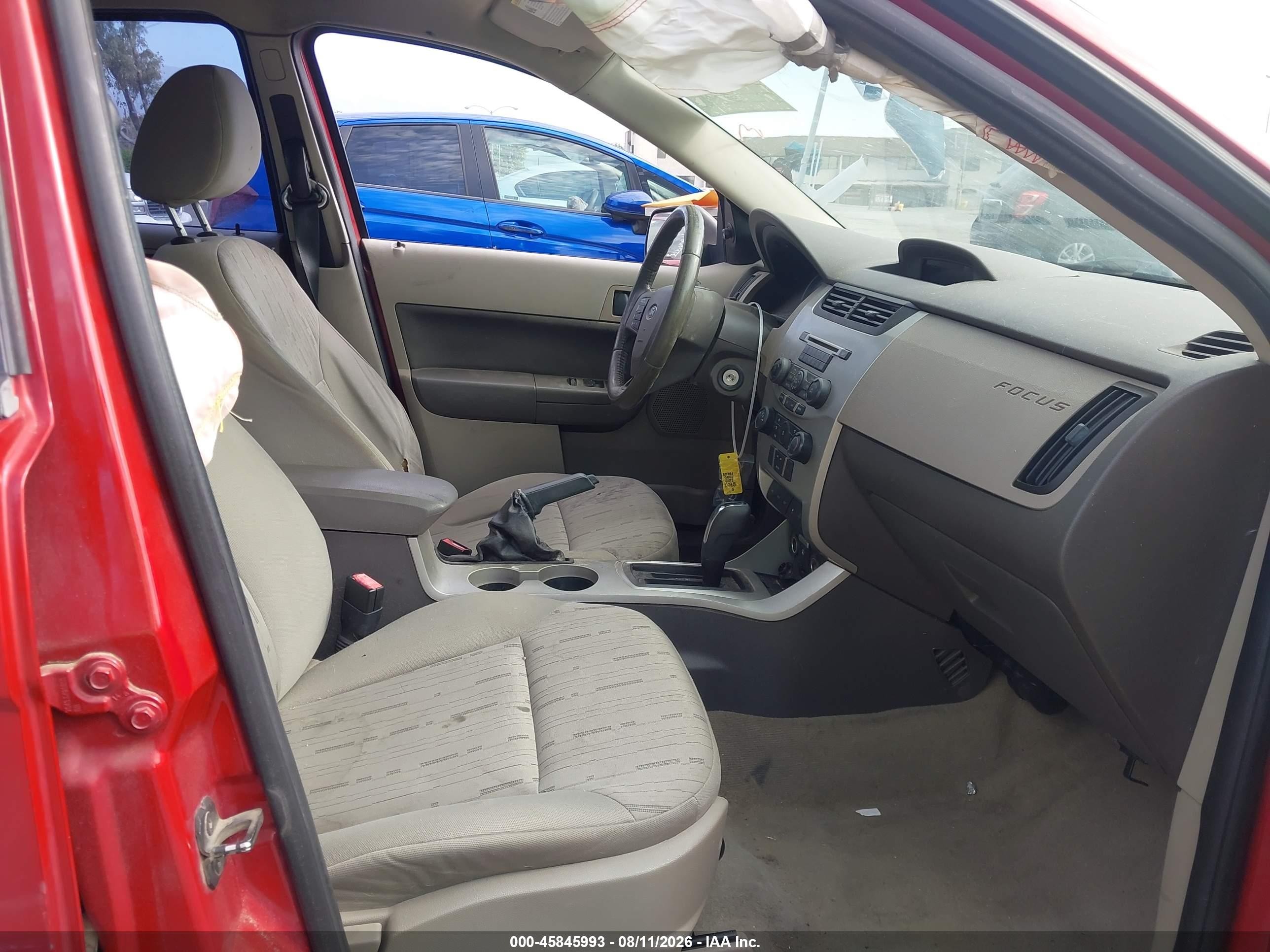 2010 Ford Focus Se Burgundy vin: 1FAHP3FN9AW220115