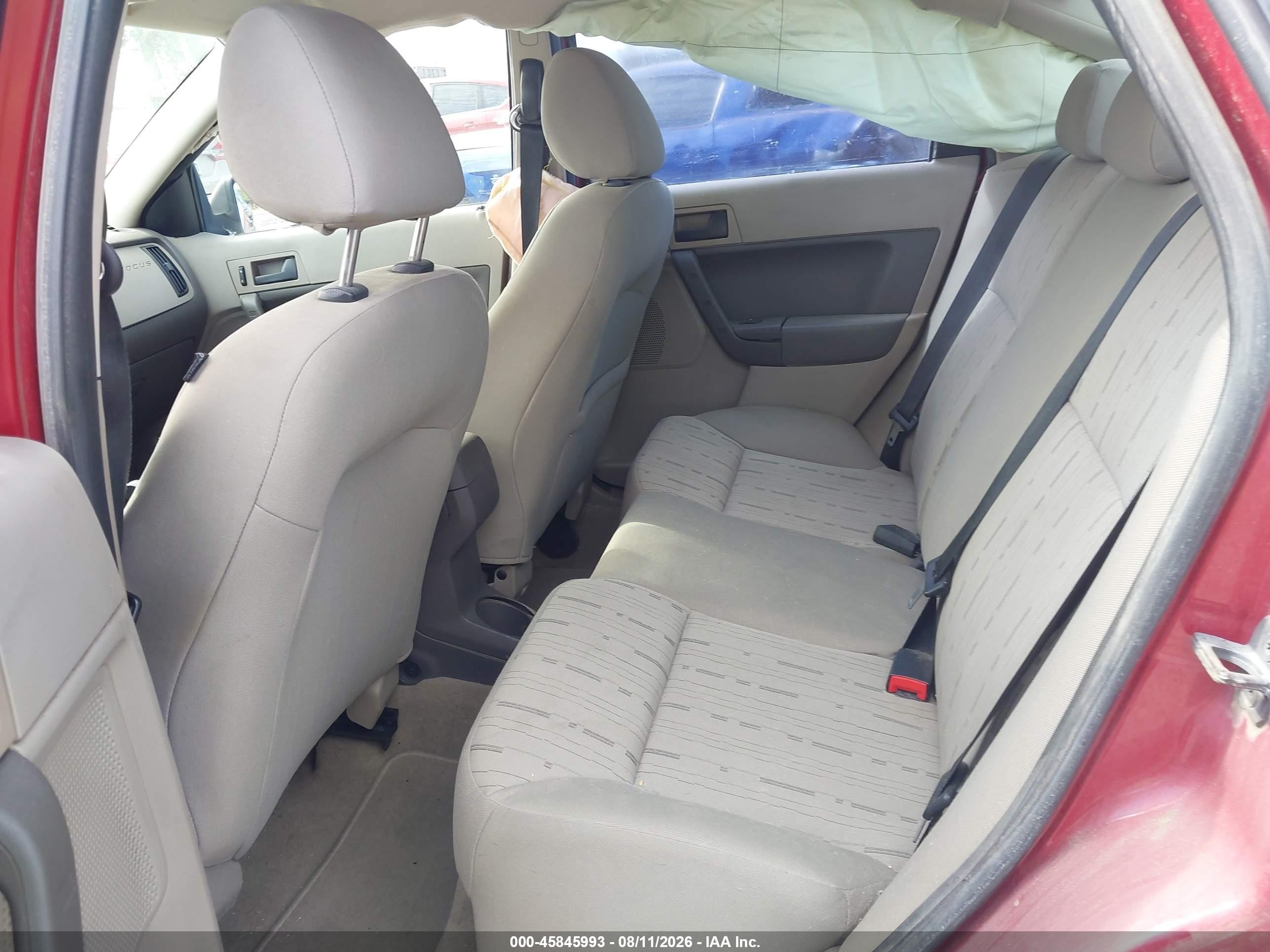 2010 Ford Focus Se Burgundy vin: 1FAHP3FN9AW220115