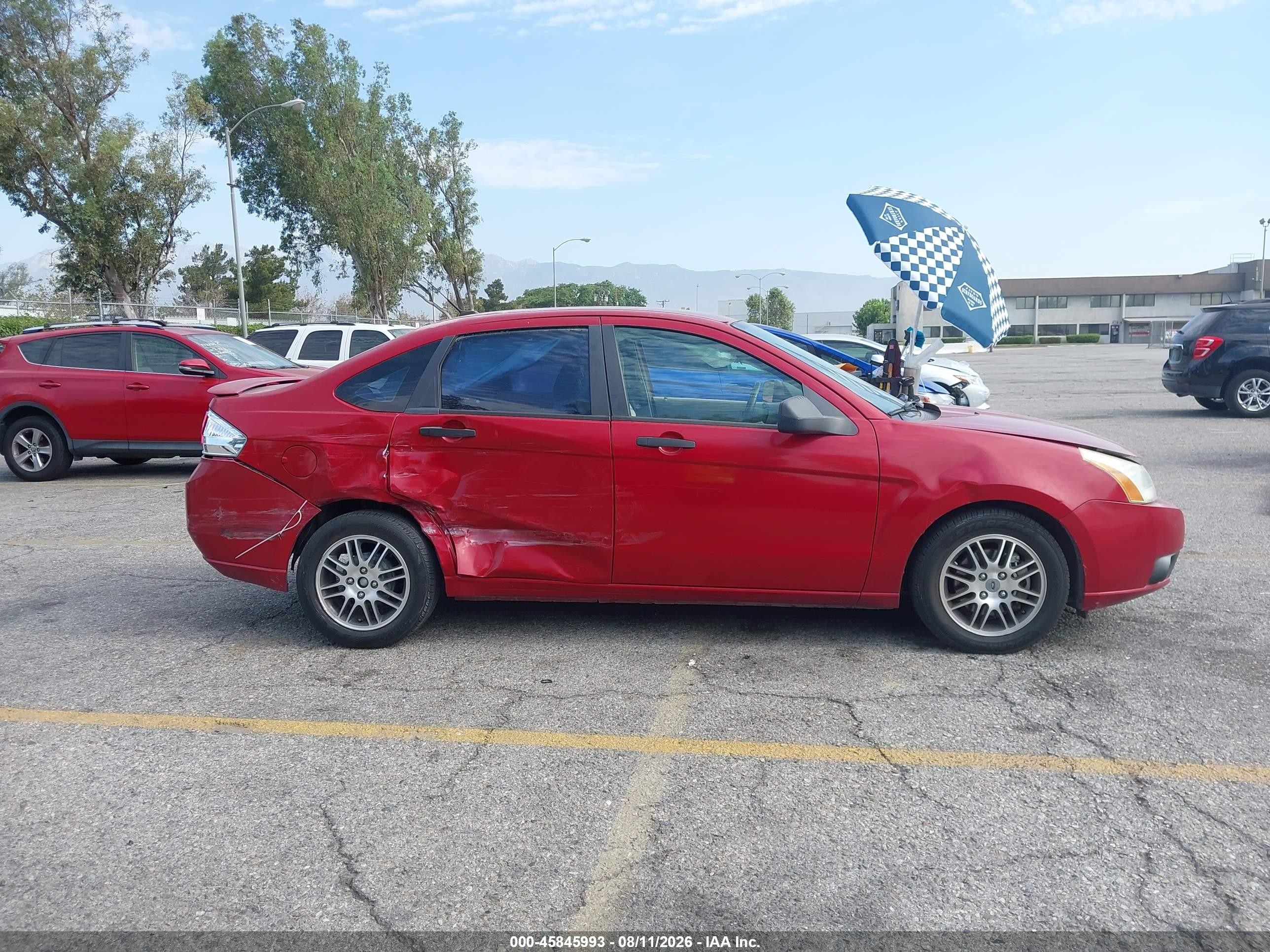 2010 Ford Focus Se Burgundy vin: 1FAHP3FN9AW220115