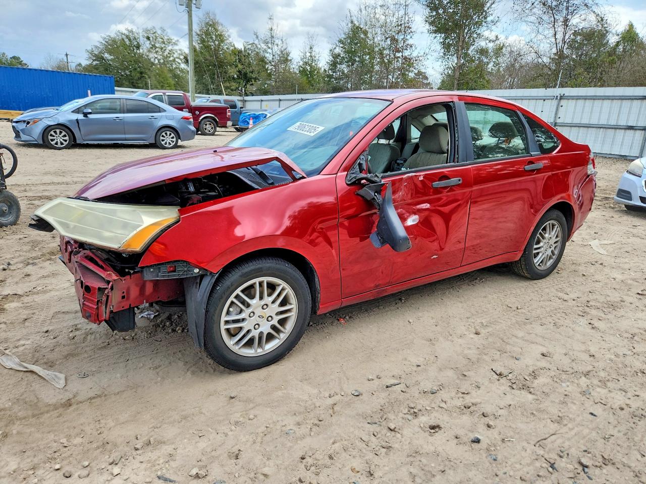 2010 Ford Focus Se Red vin: 1FAHP3FNXAW122386