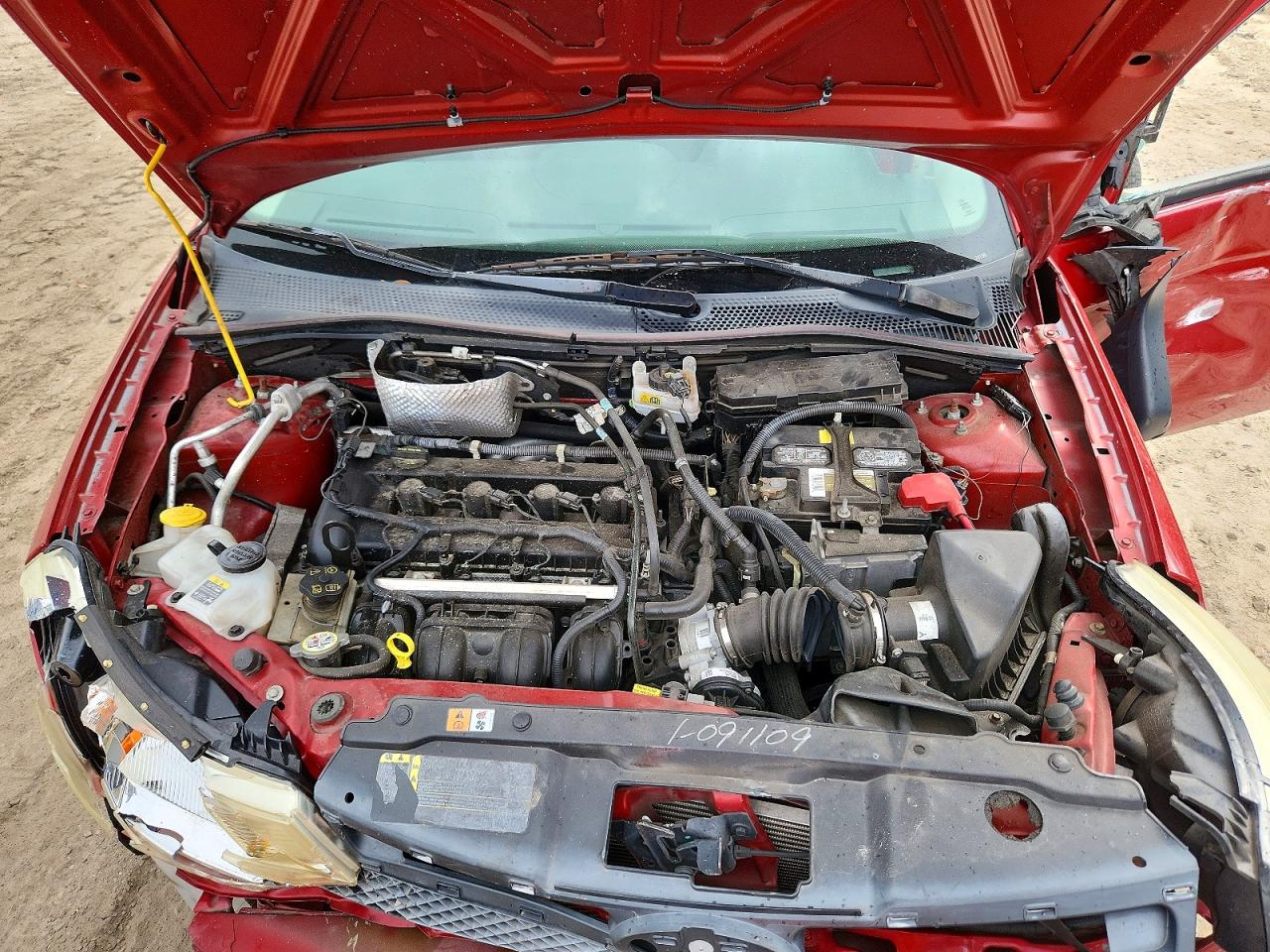 2010 Ford Focus Se Red vin: 1FAHP3FNXAW122386