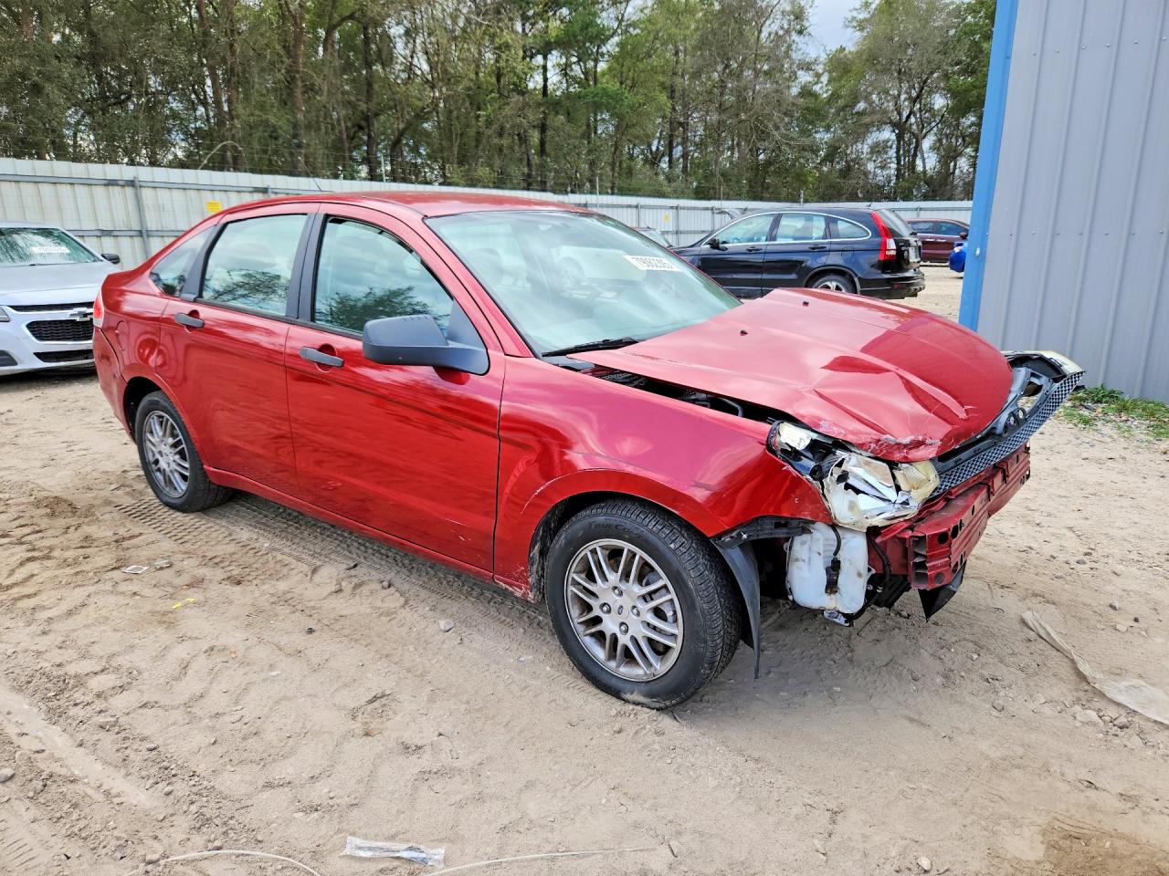 2010 Ford Focus Se Red vin: 1FAHP3FNXAW122386