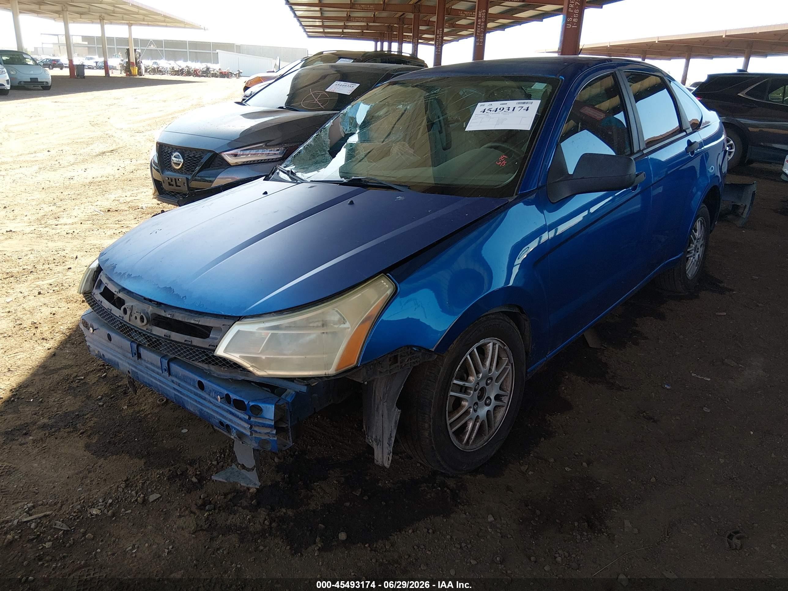 2010 Ford Focus Se Blue vin: 1FAHP3FNXAW138426