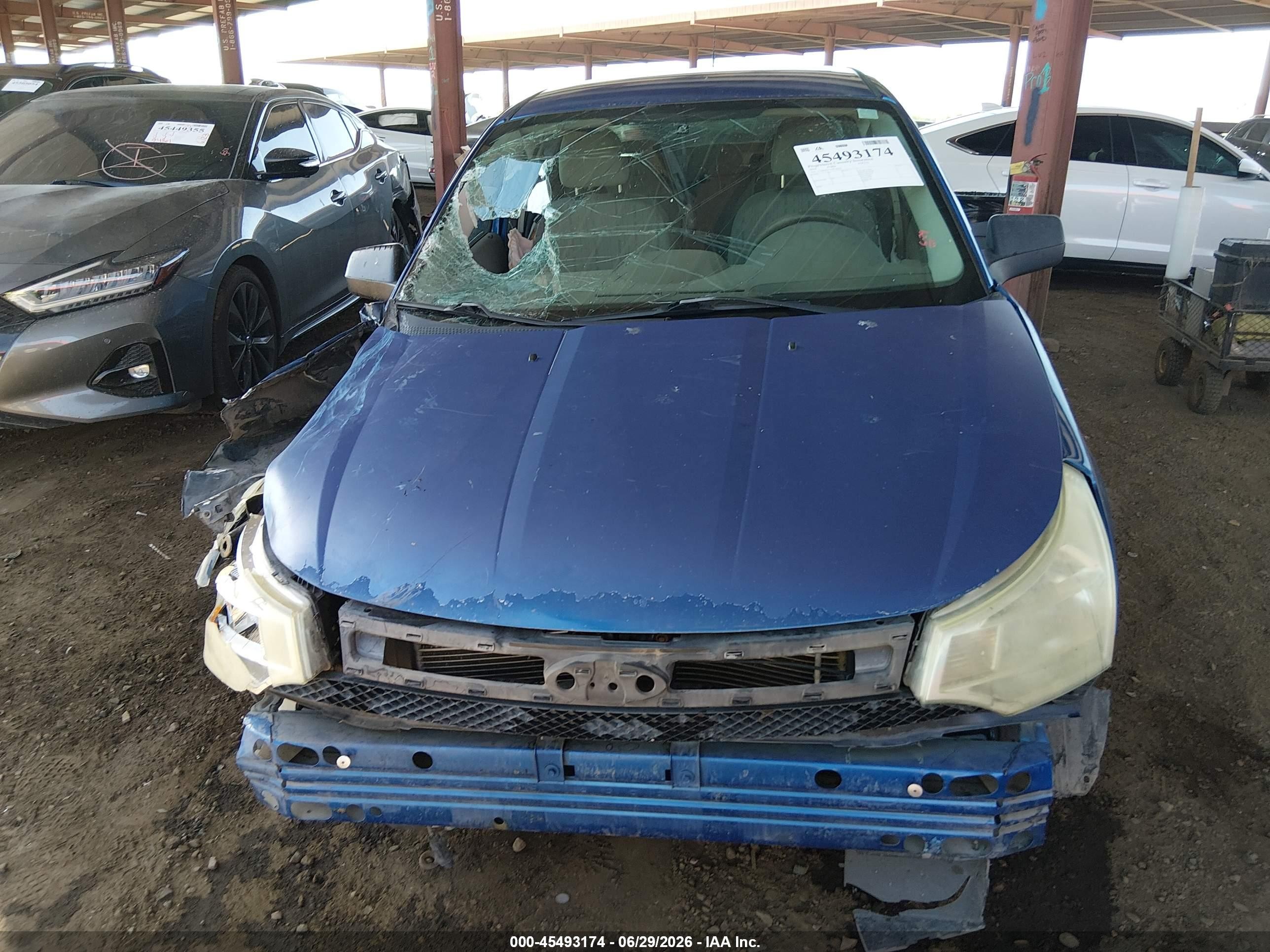 2010 Ford Focus Se Blue vin: 1FAHP3FNXAW138426