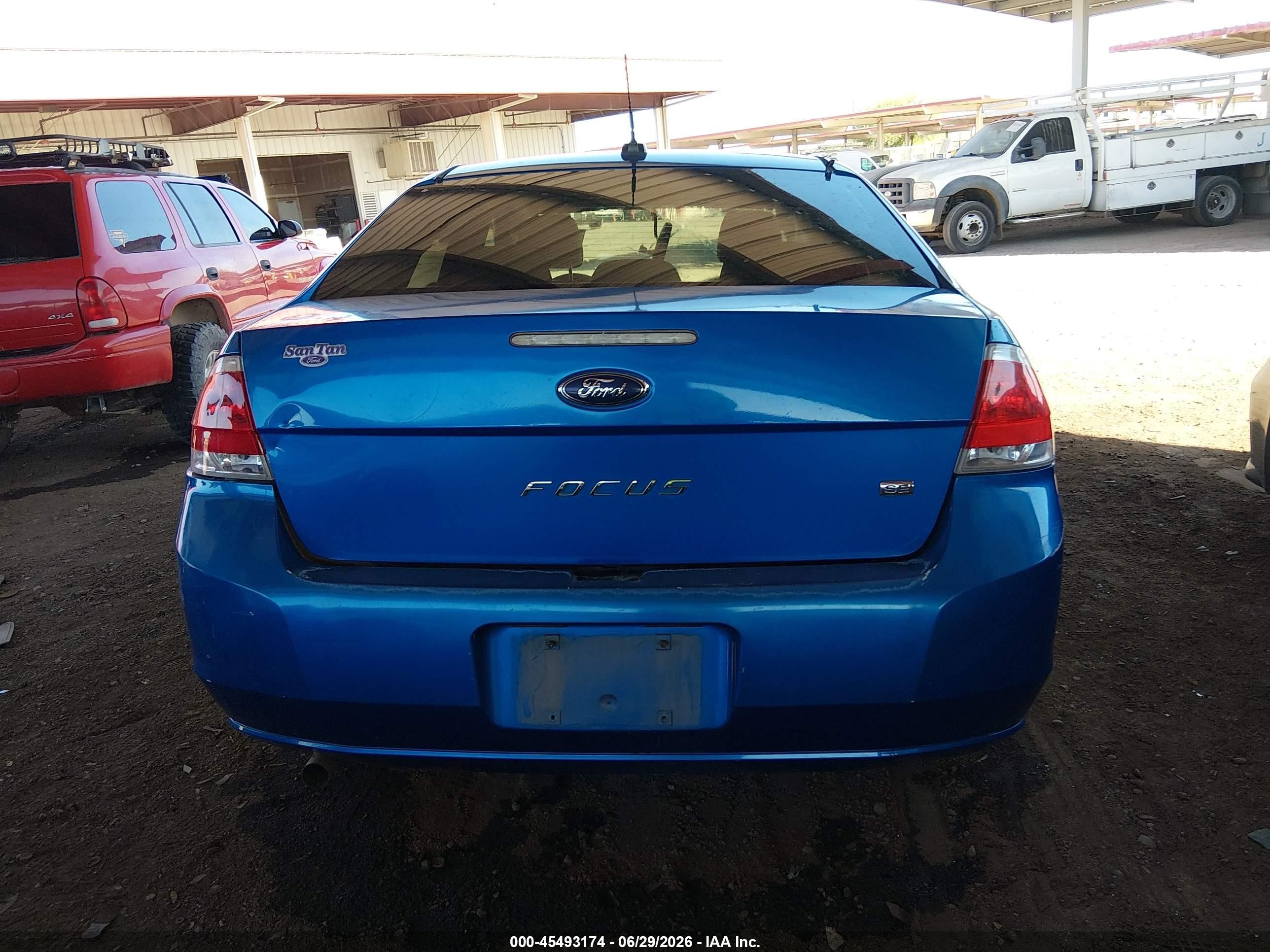 2010 Ford Focus Se Blue vin: 1FAHP3FNXAW138426