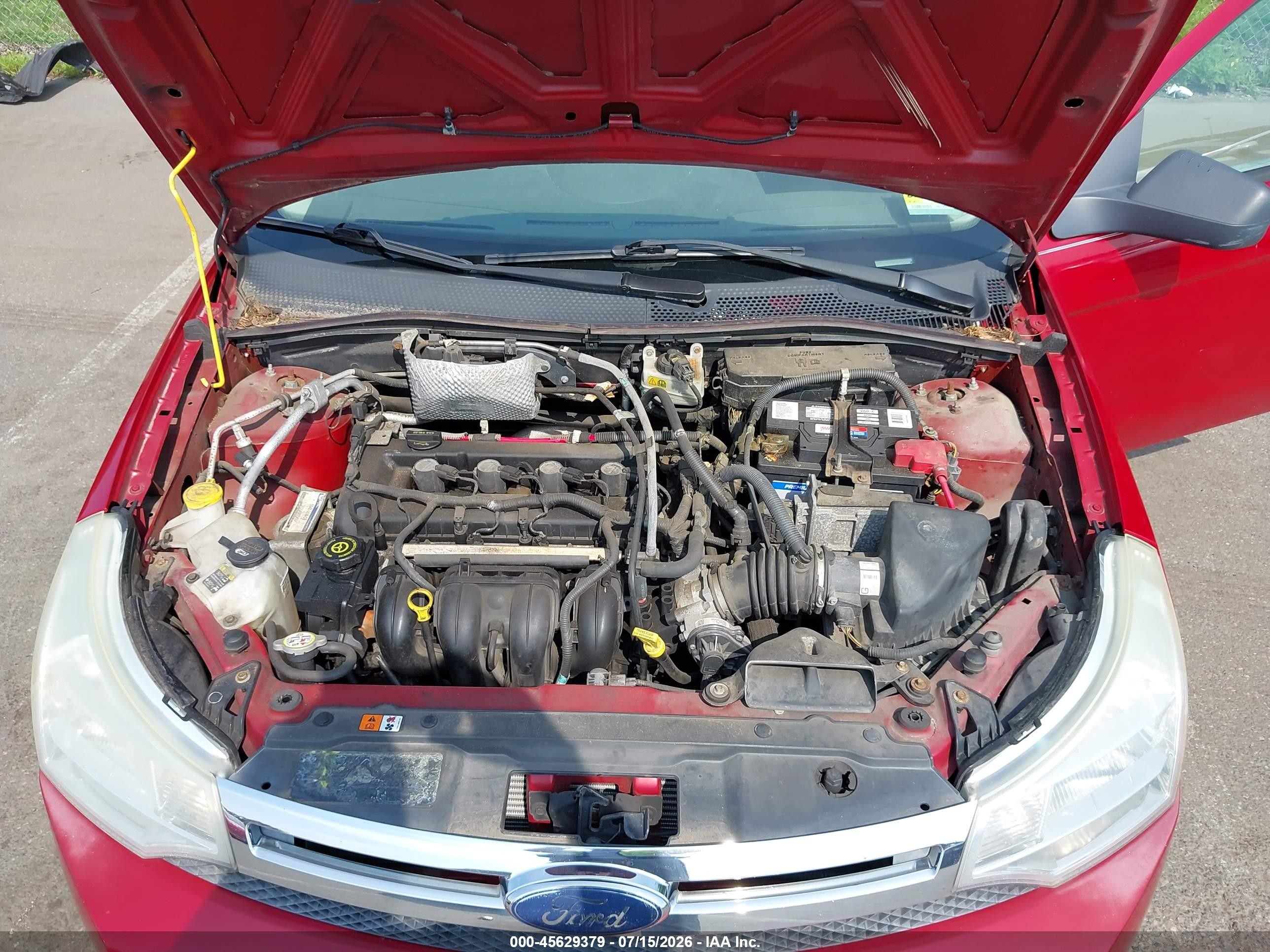 2010 Ford Focus Se Red vin: 1FAHP3FNXAW192244