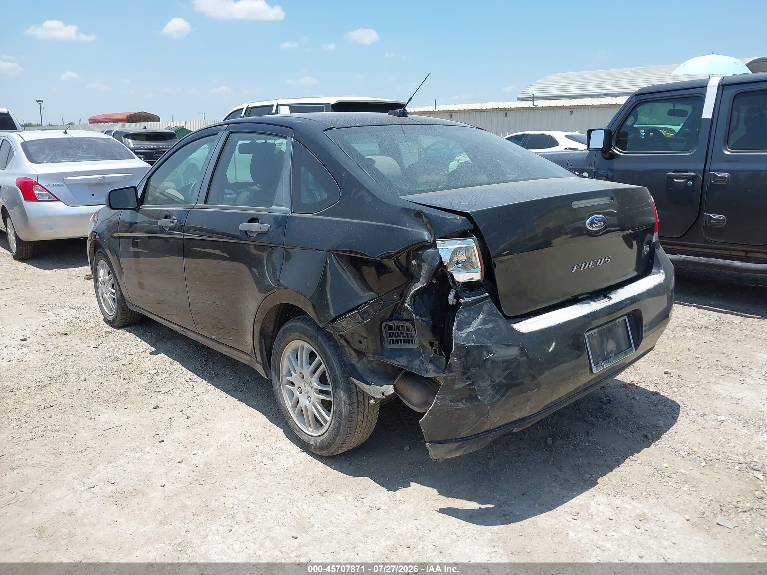 2010 Ford Focus Se Black vin: 1FAHP3FNXAW205414