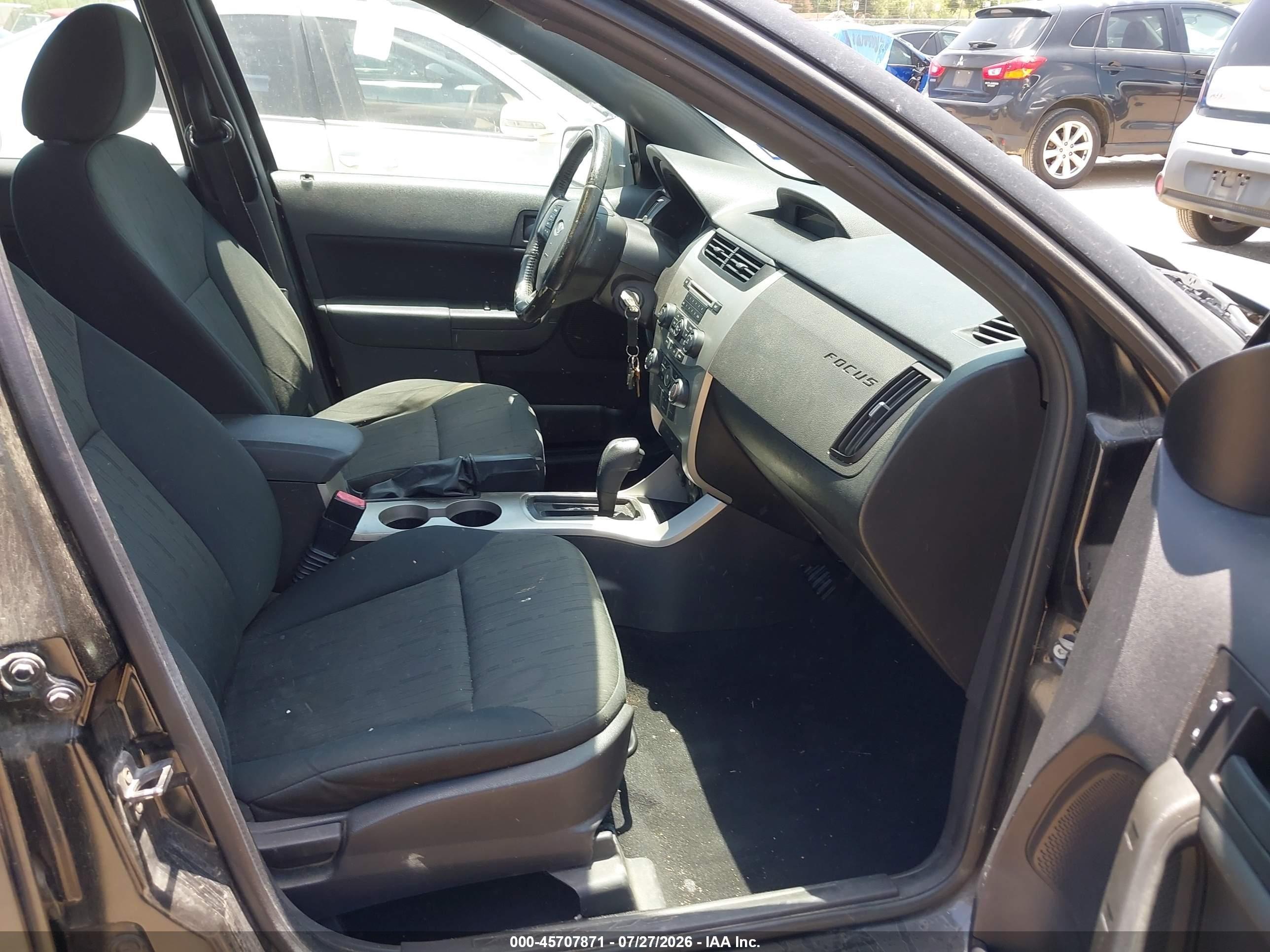 2010 Ford Focus Se Black vin: 1FAHP3FNXAW205414
