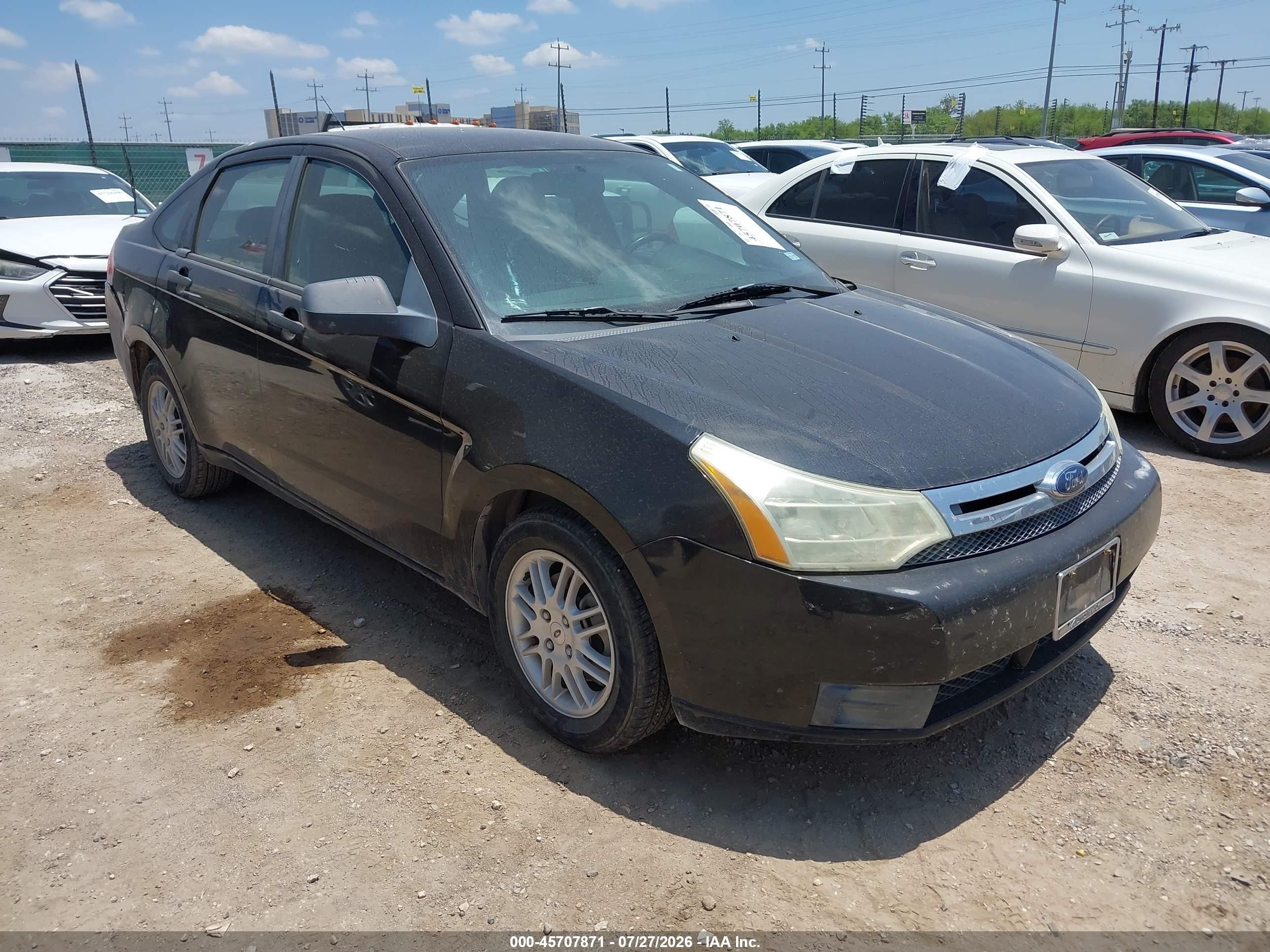 2010 Ford Focus Se Black vin: 1FAHP3FNXAW205414