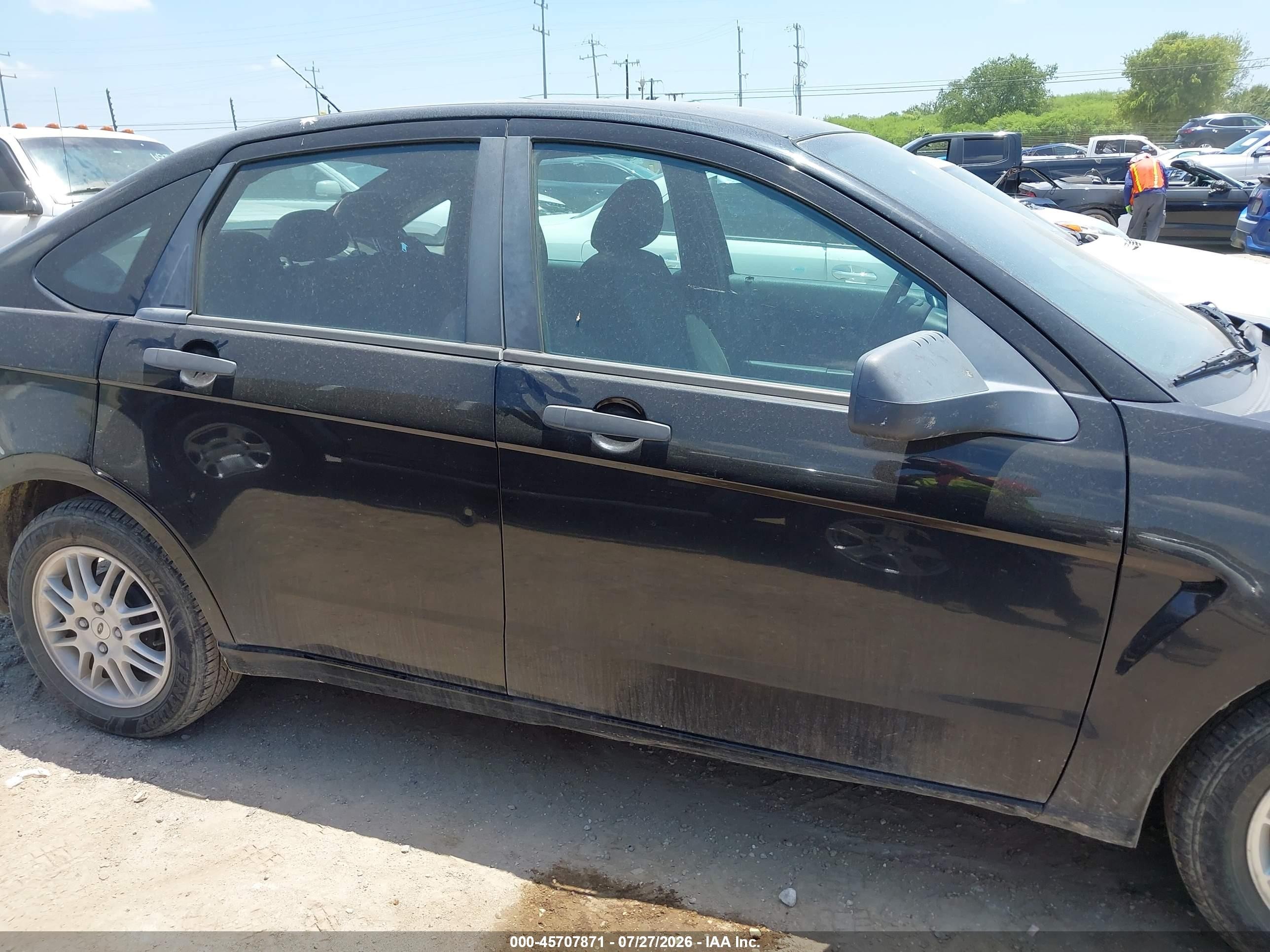 2010 Ford Focus Se Black vin: 1FAHP3FNXAW205414