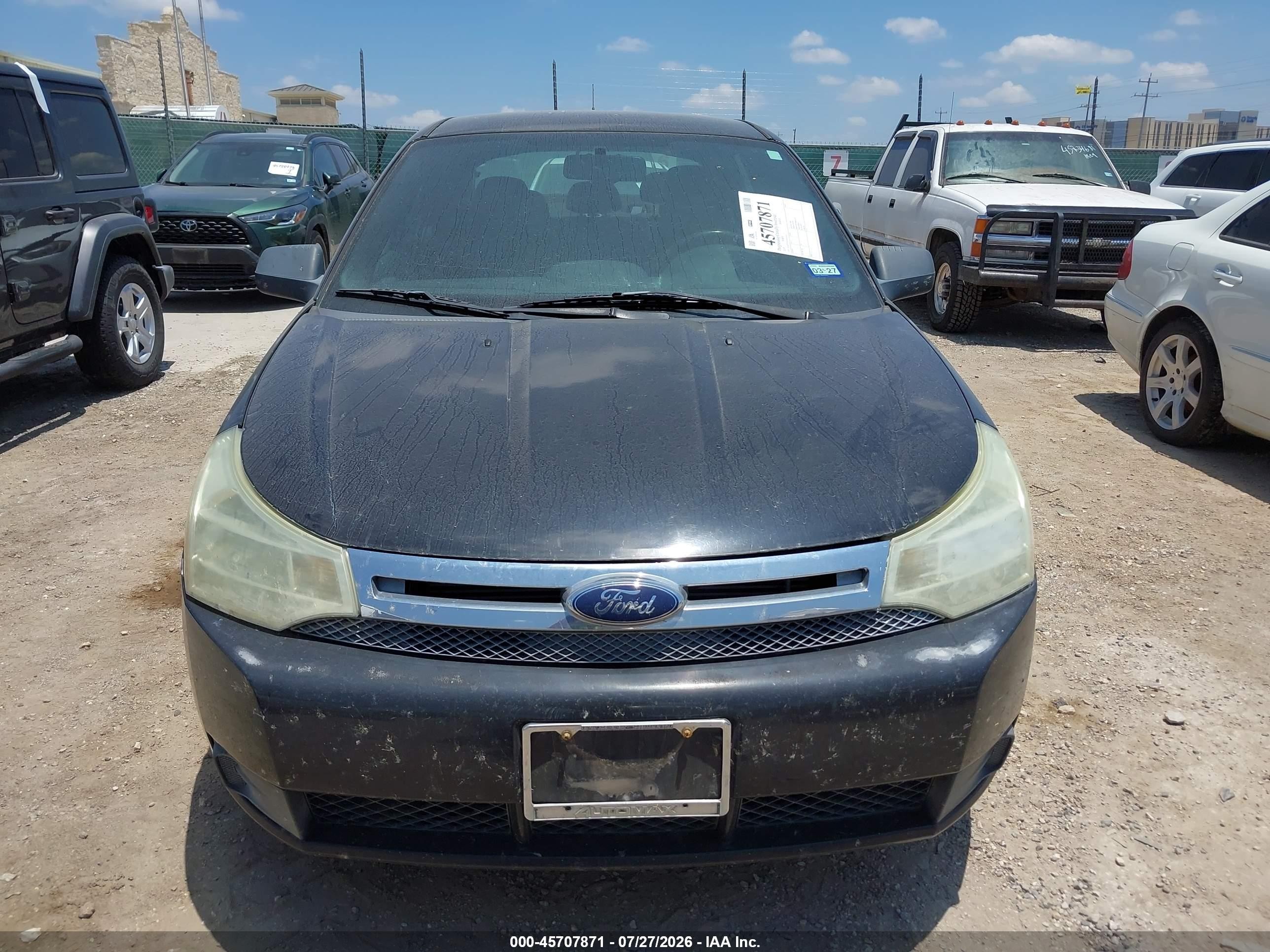 2010 Ford Focus Se Black vin: 1FAHP3FNXAW205414