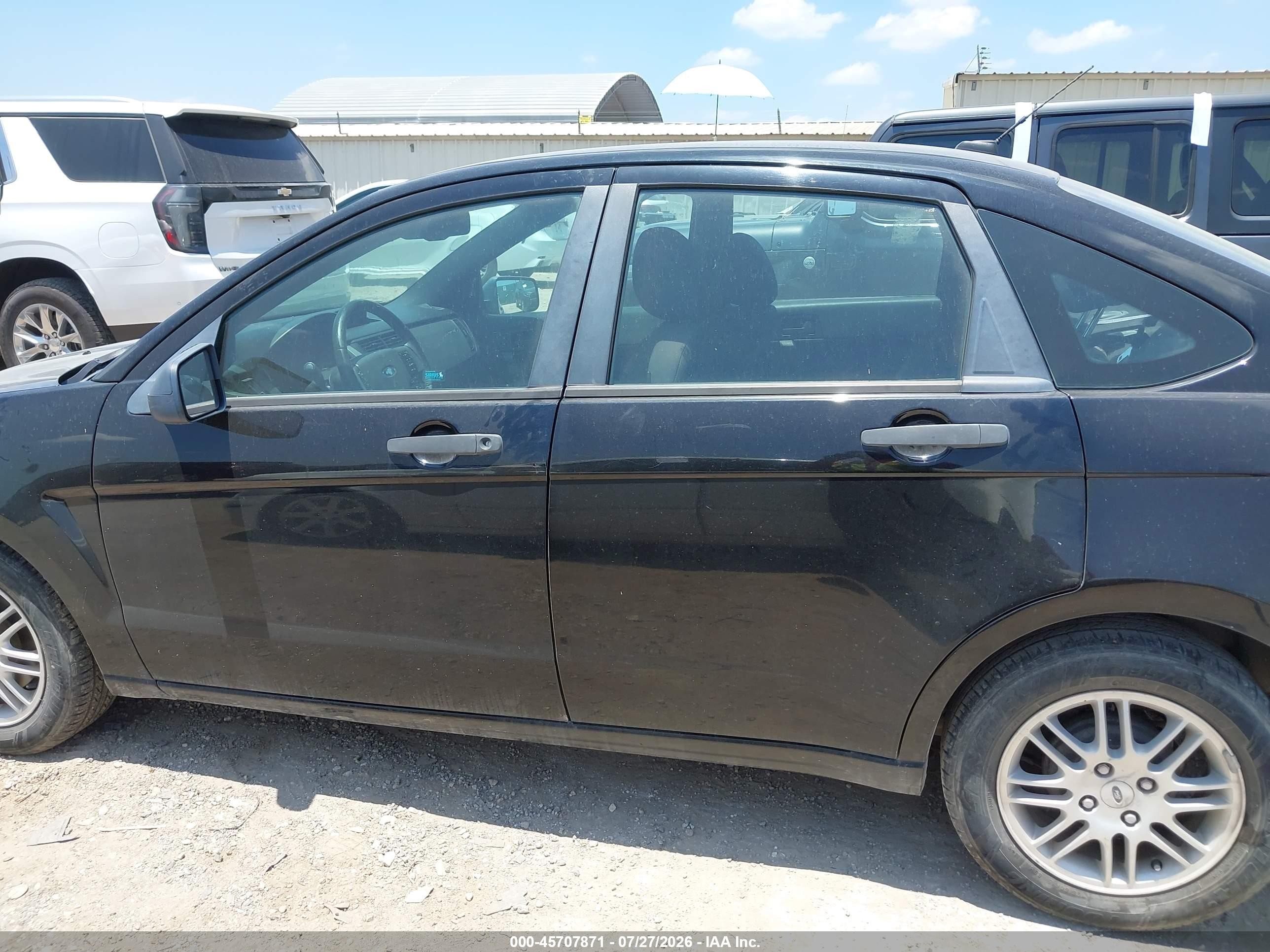 2010 Ford Focus Se Black vin: 1FAHP3FNXAW205414