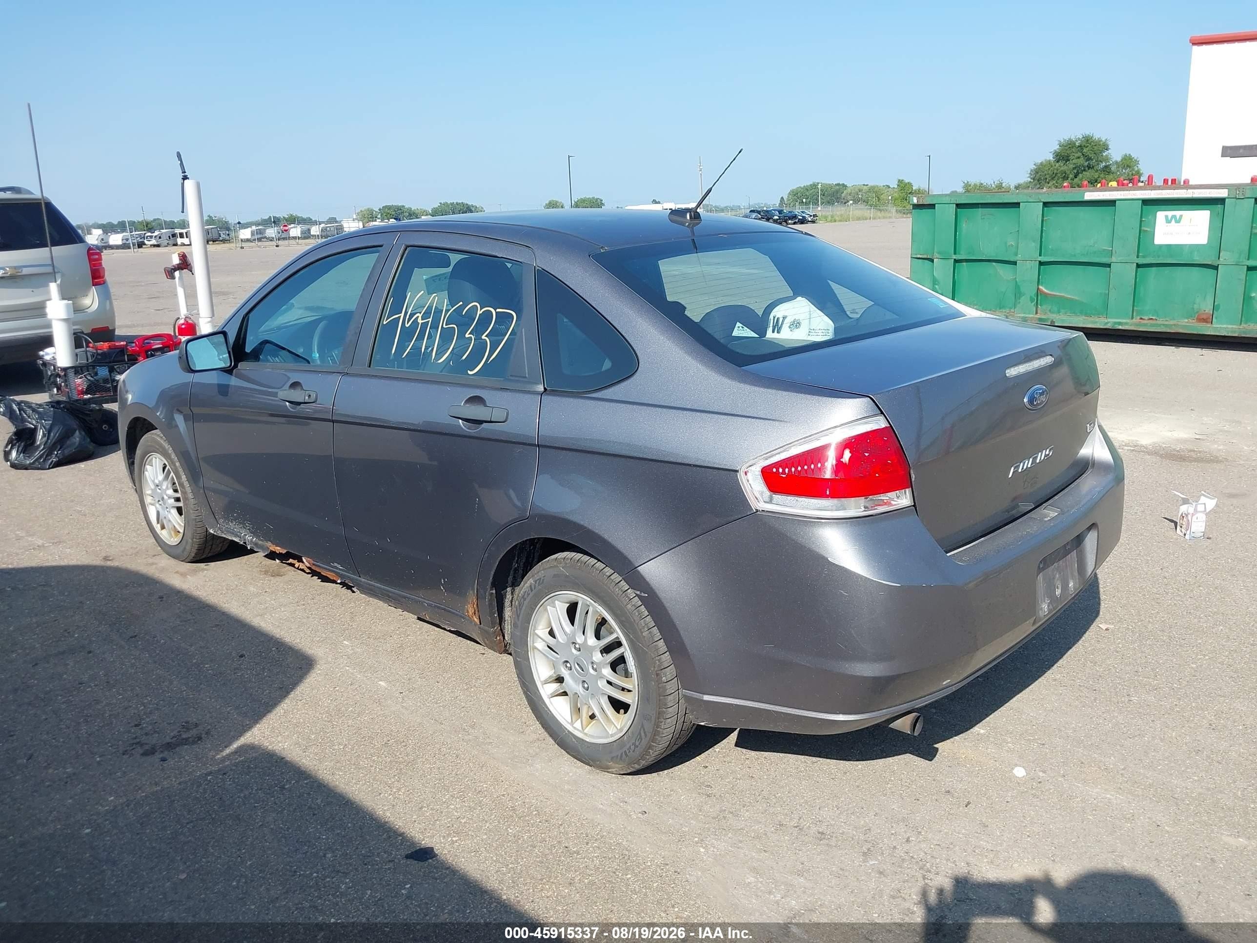 2011 Ford Focus Se Gray vin: 1FAHP3FNXBW103497