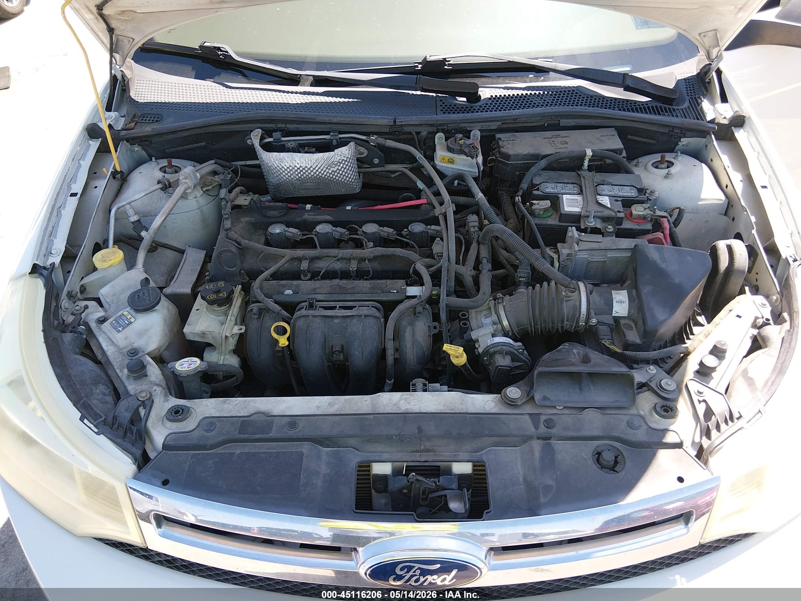 2011 Ford Focus Se White vin: 1FAHP3FNXBW202093