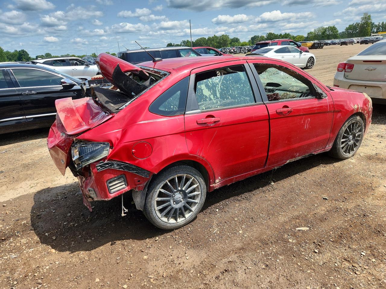 2010 Ford Focus Ses Red vin: 1FAHP3GN1AW105331