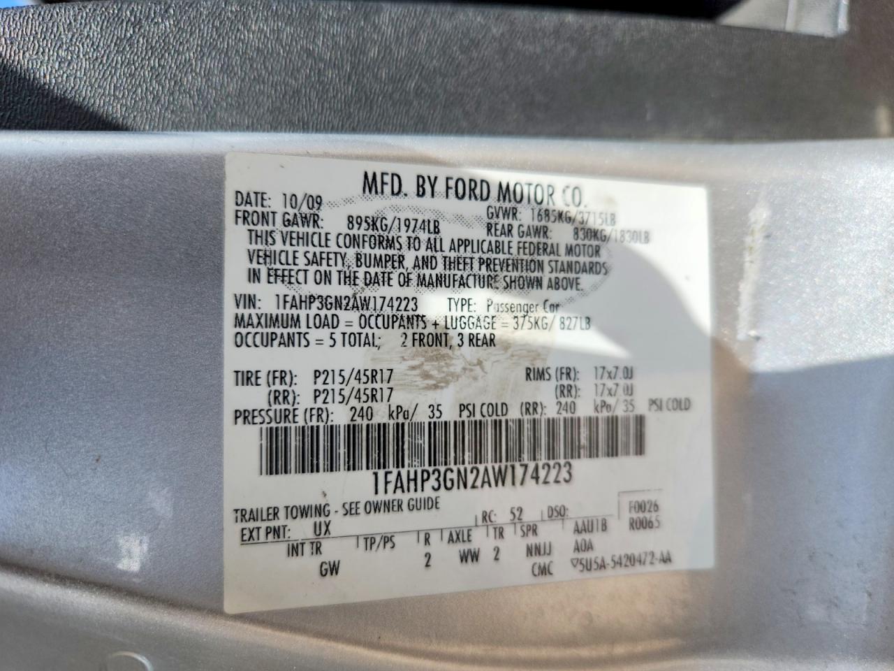 2010 Ford Focus Ses Silver vin: 1FAHP3GN2AW174223