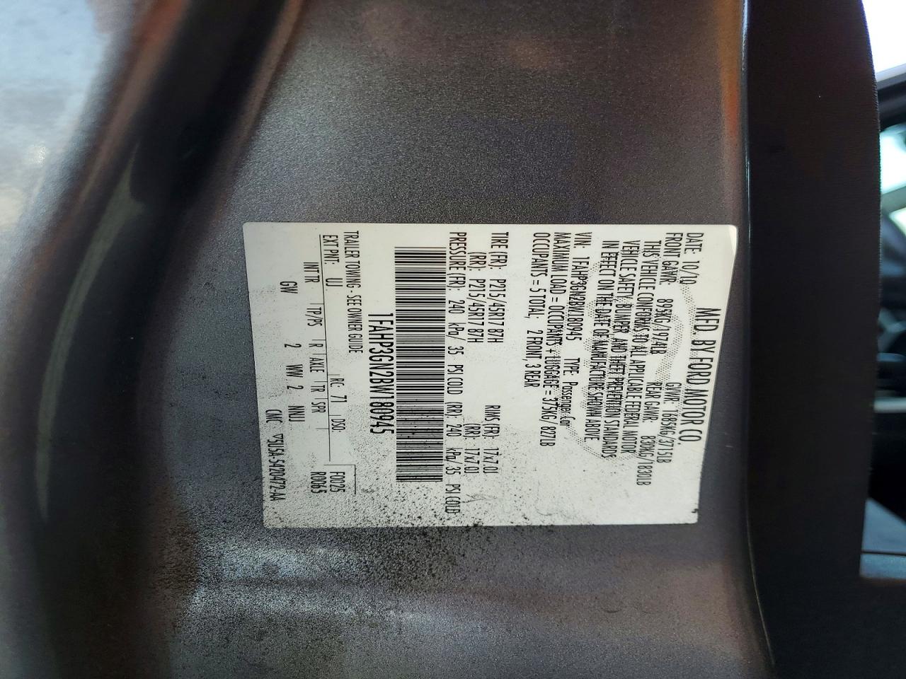 2011 Ford Focus Ses Серый vin: 1FAHP3GN2BW180945