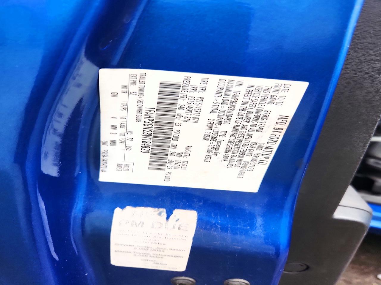2011 Ford Focus Ses Blue vin: 1FAHP3GN2BW184820