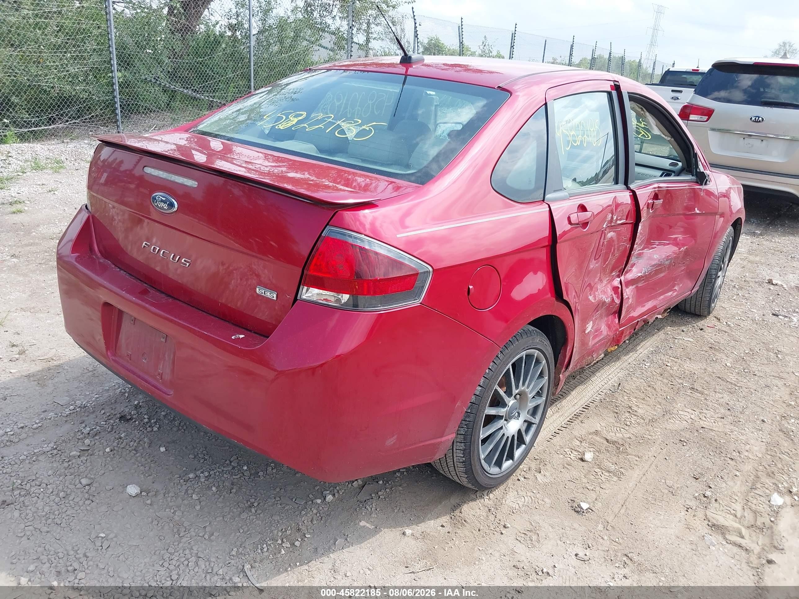 2010 Ford Focus Ses Red vin: 1FAHP3GN4AW270967
