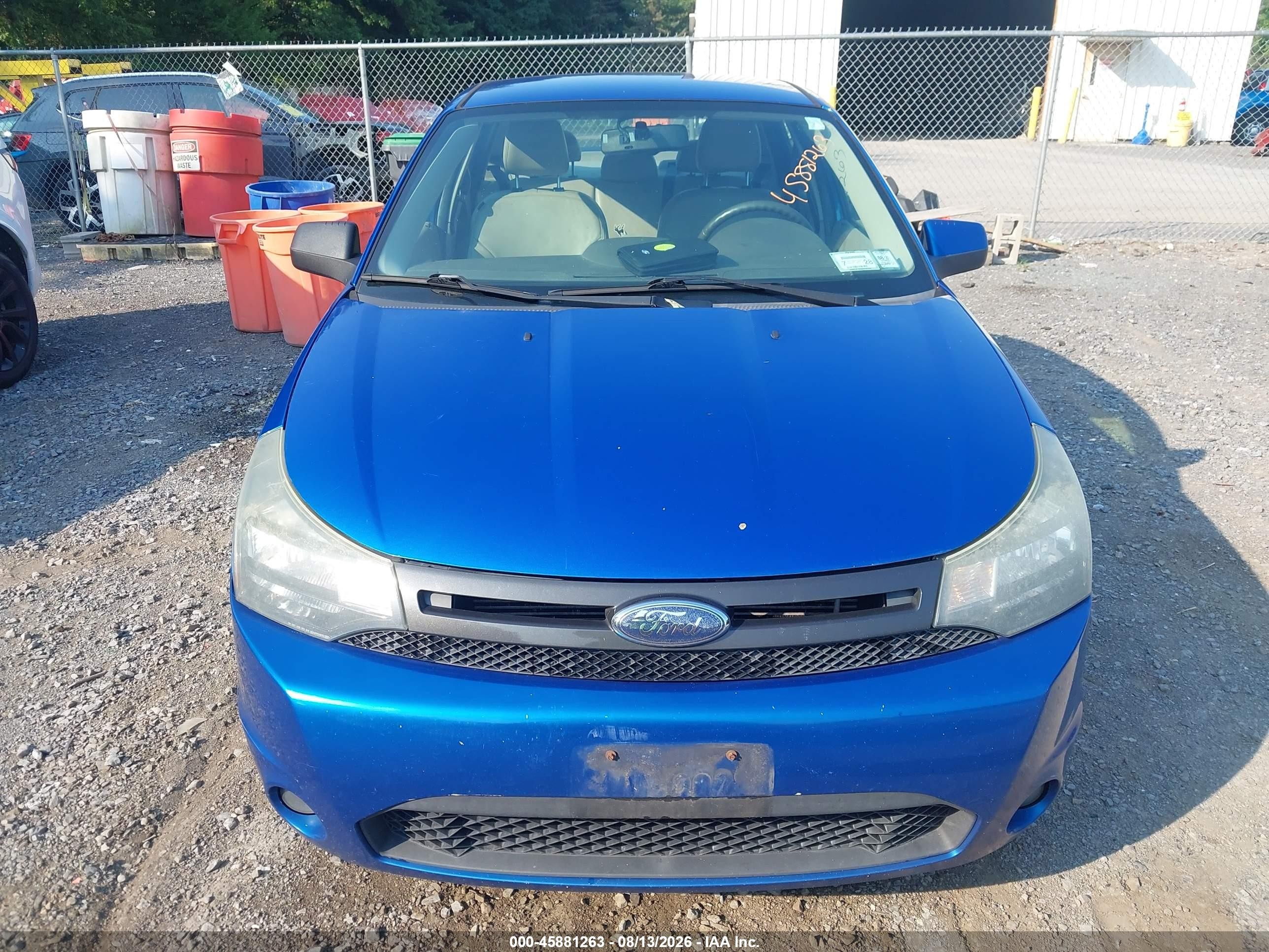 2010 Ford Focus Ses Blue vin: 1FAHP3GN6AW129110