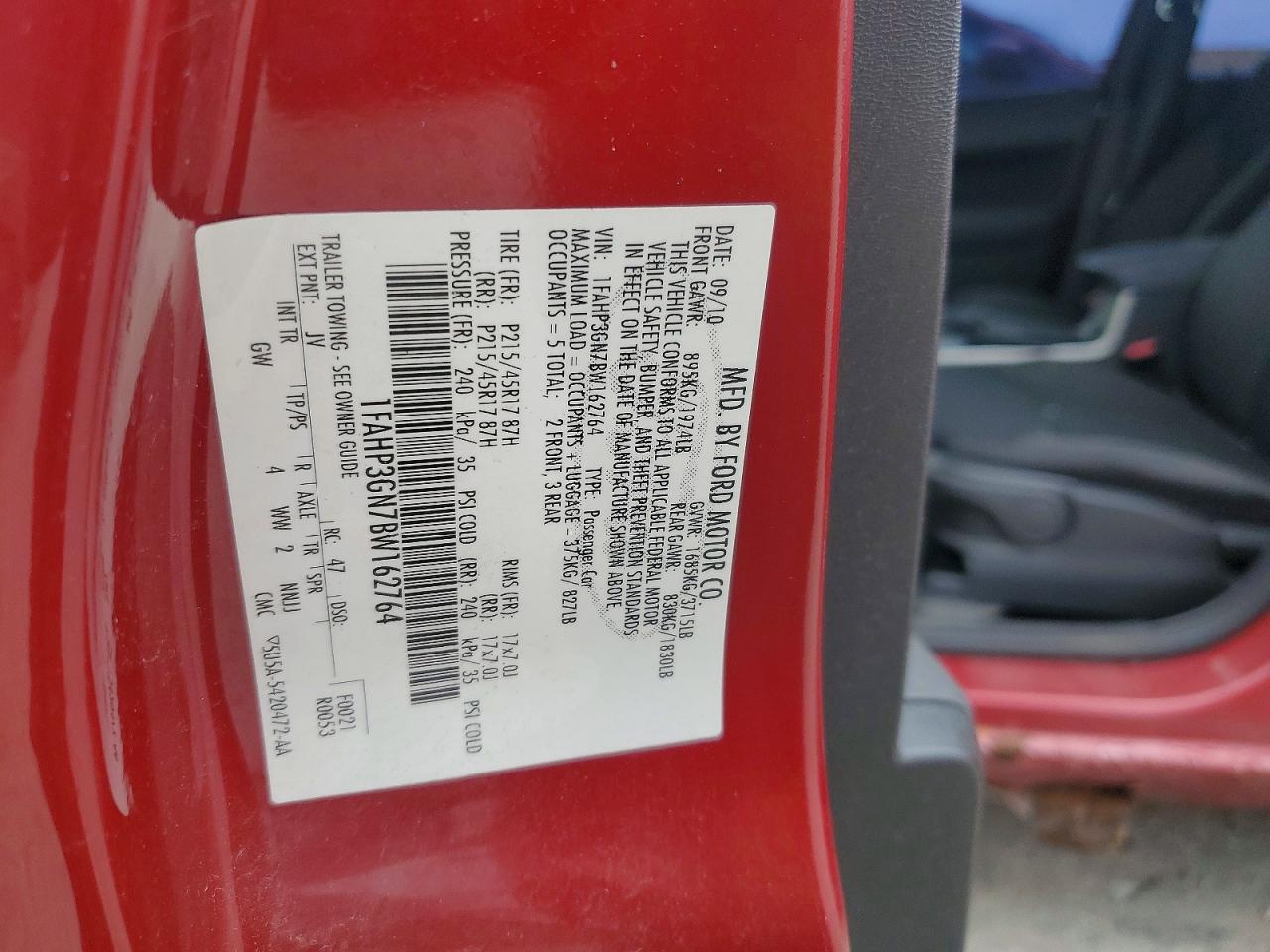 2011 Ford Focus Ses Красный vin: 1FAHP3GN7BW162764