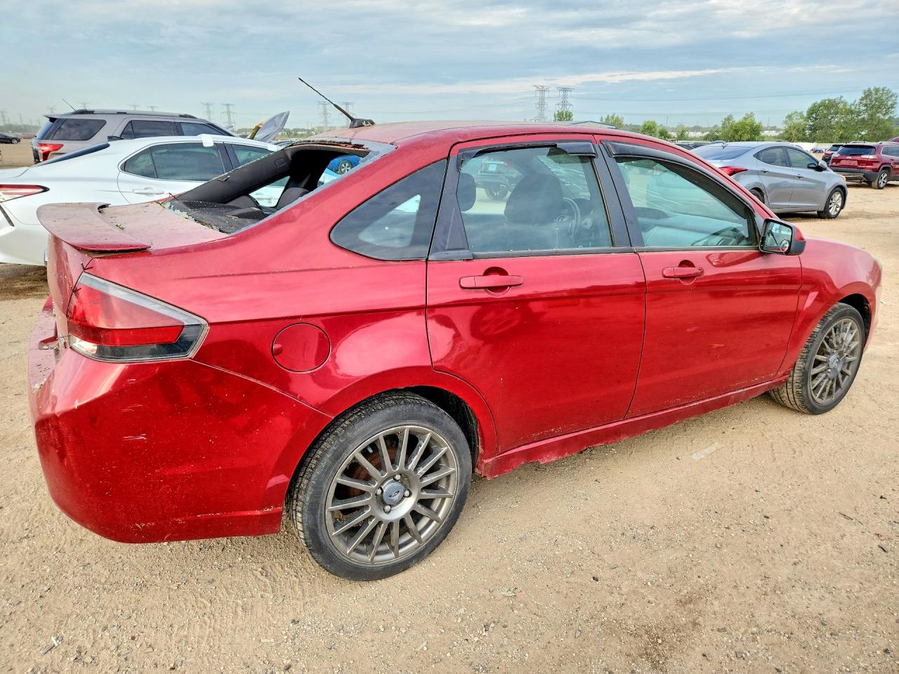 2010 Ford Focus Ses Burgundy vin: 1FAHP3GN9AW170041
