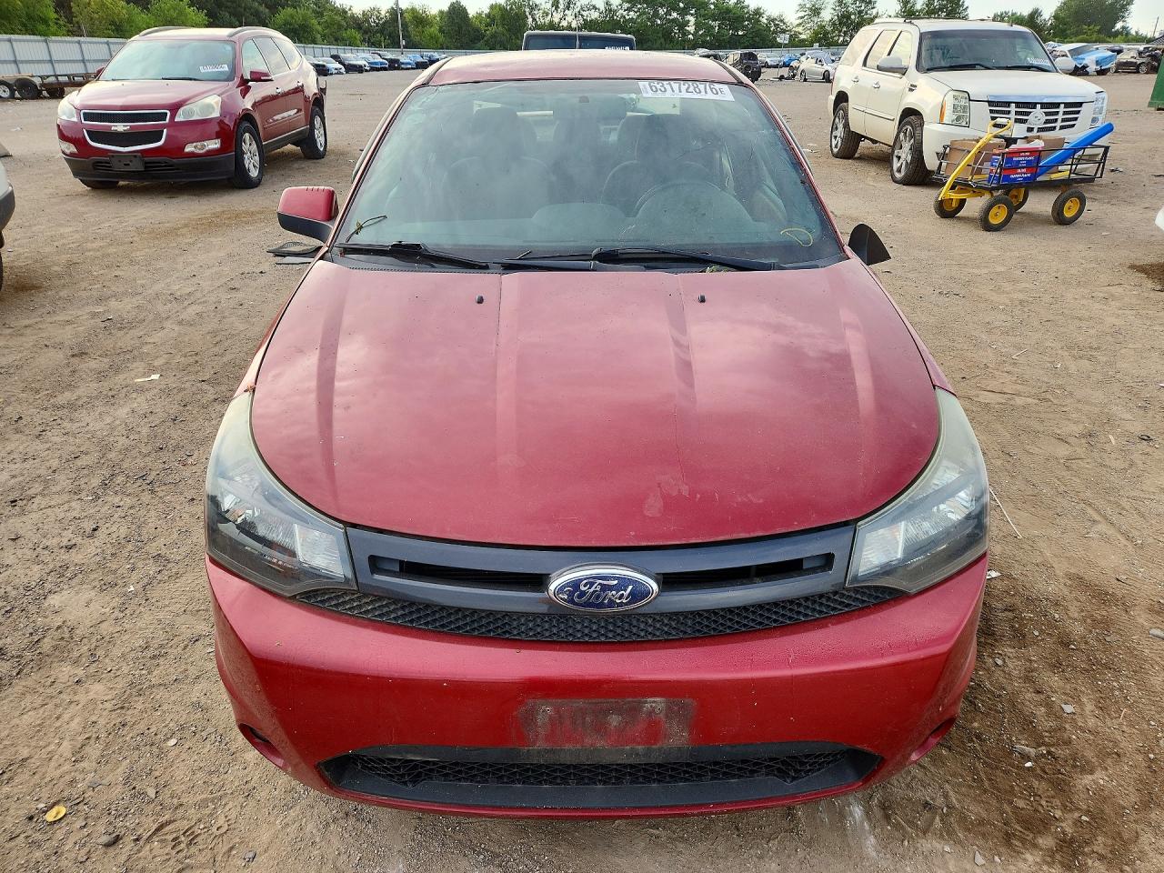 2010 Ford Focus Ses Burgundy vin: 1FAHP3GN9AW170041