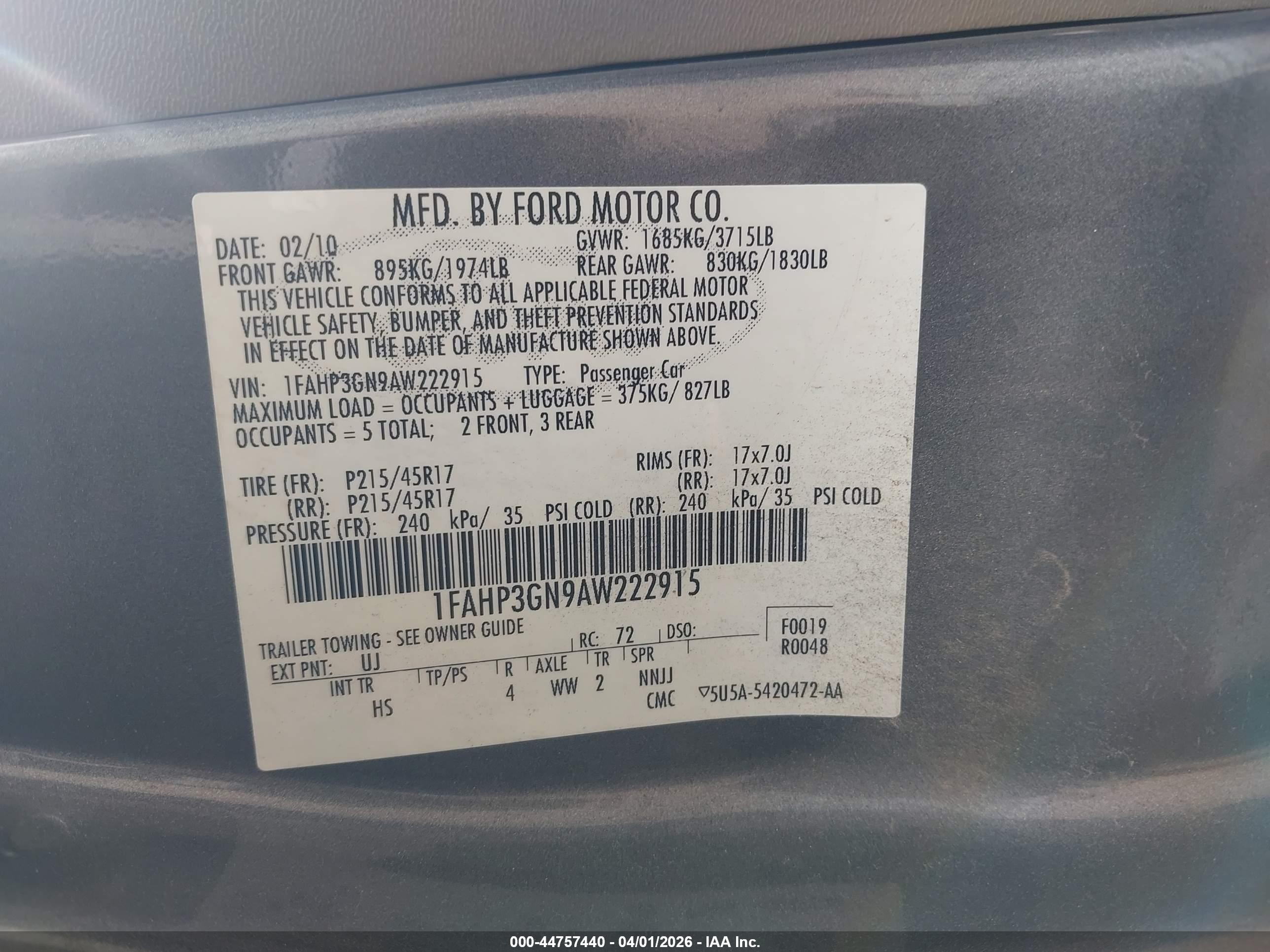 2010 Ford Focus Ses Gray vin: 1FAHP3GN9AW222915