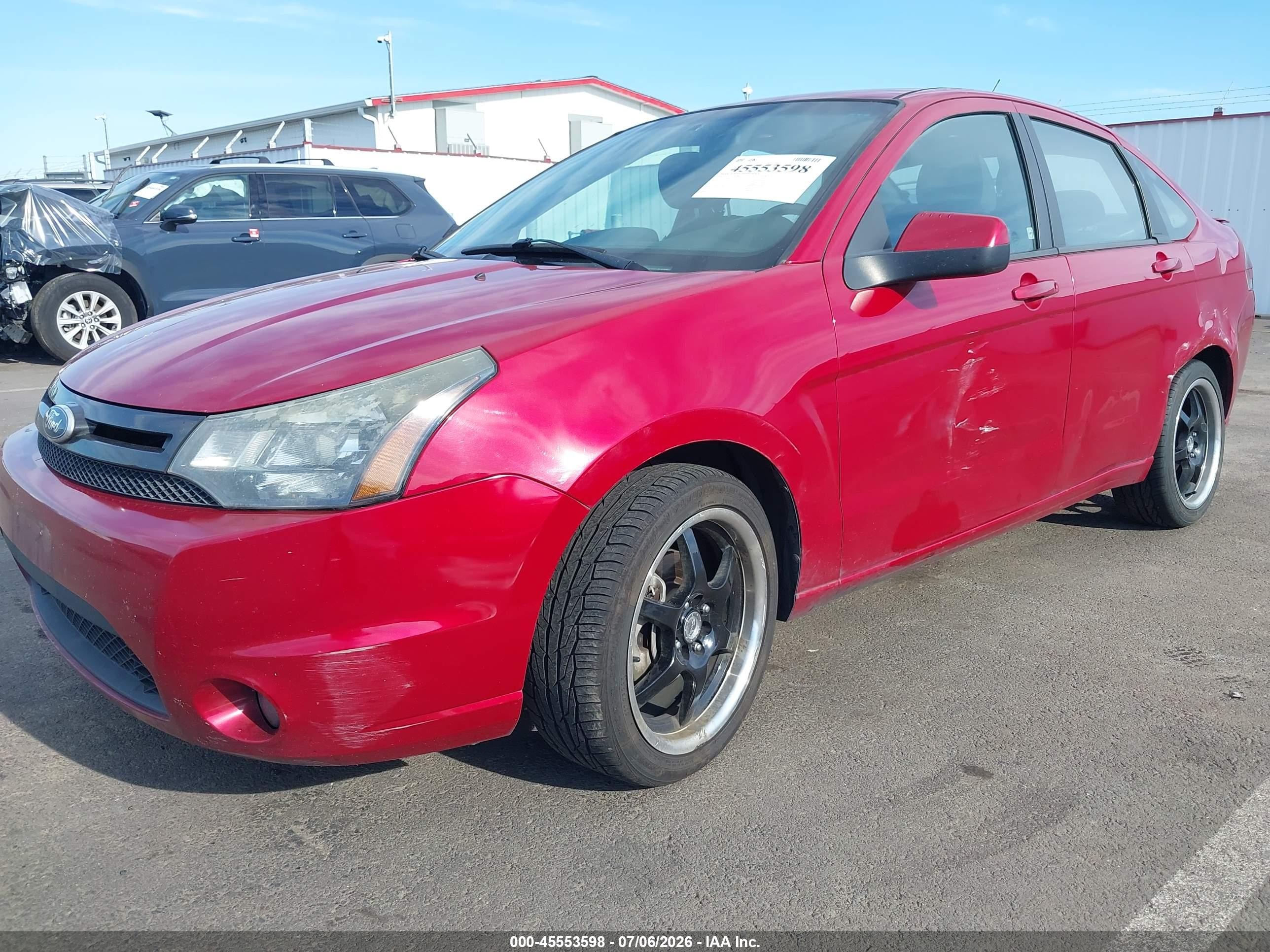 2010 Ford Focus Ses Red vin: 1FAHP3GNXAW292603