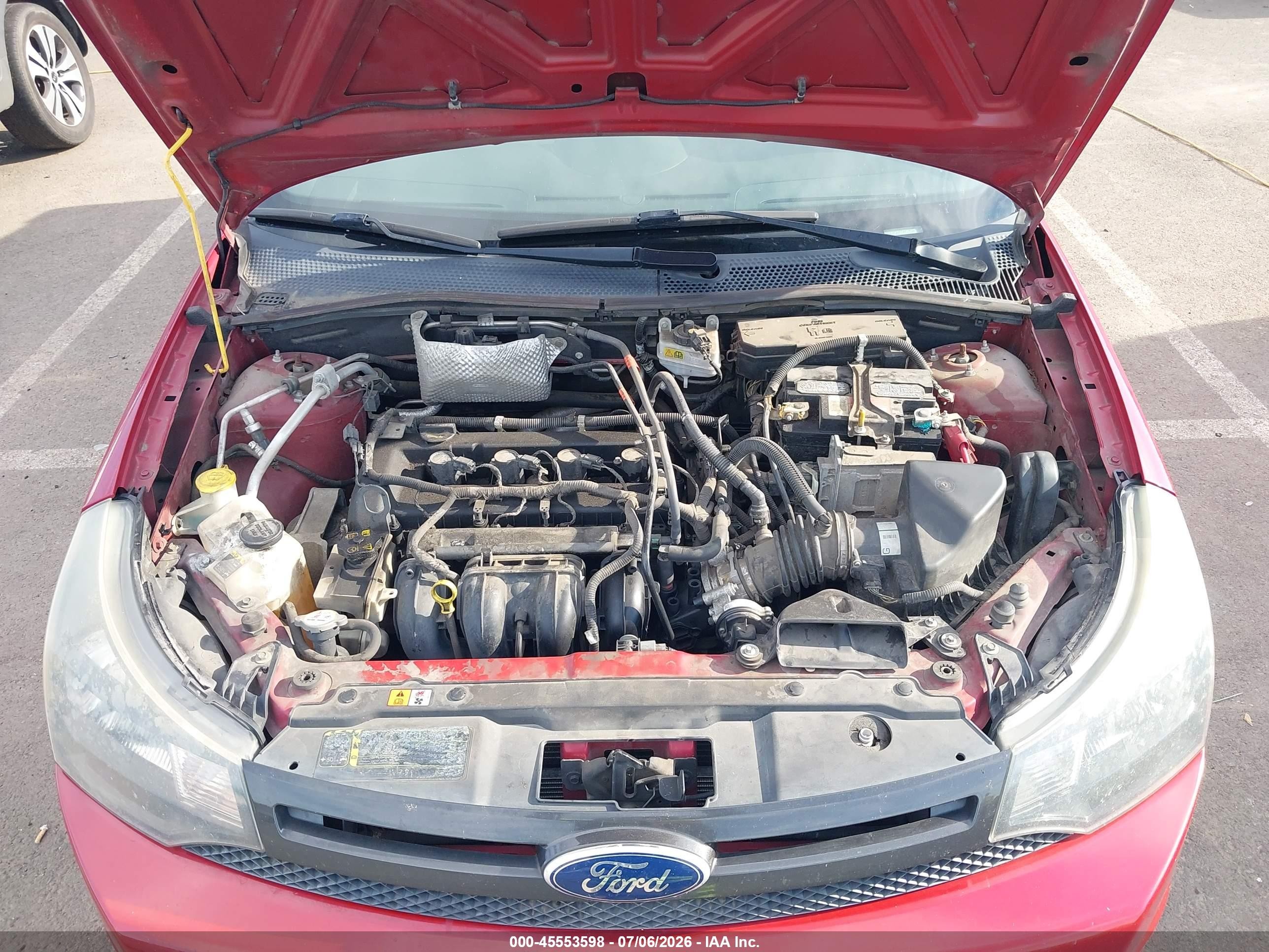 2010 Ford Focus Ses Red vin: 1FAHP3GNXAW292603