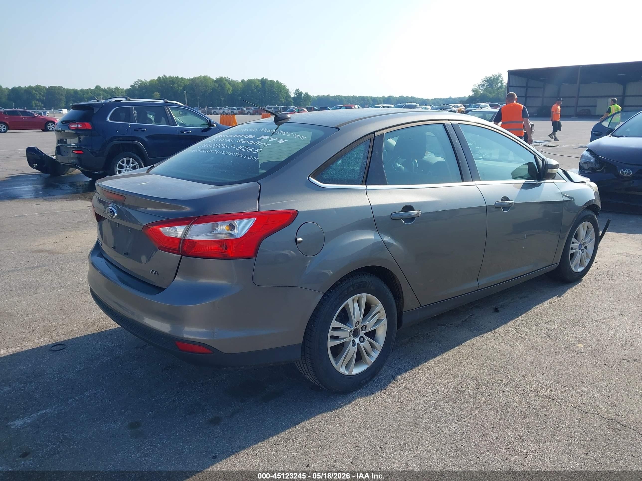 2012 Ford Focus Sel Gray vin: 1FAHP3H20CL248215