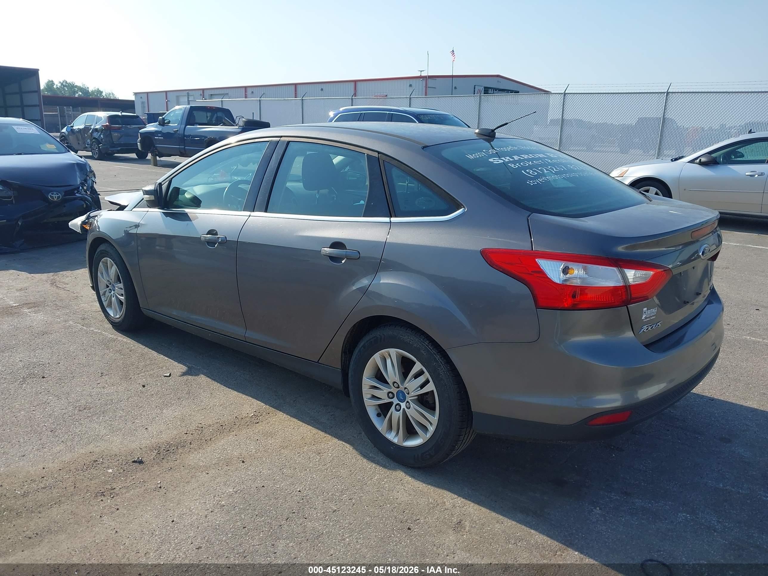 2012 Ford Focus Sel Gray vin: 1FAHP3H20CL248215
