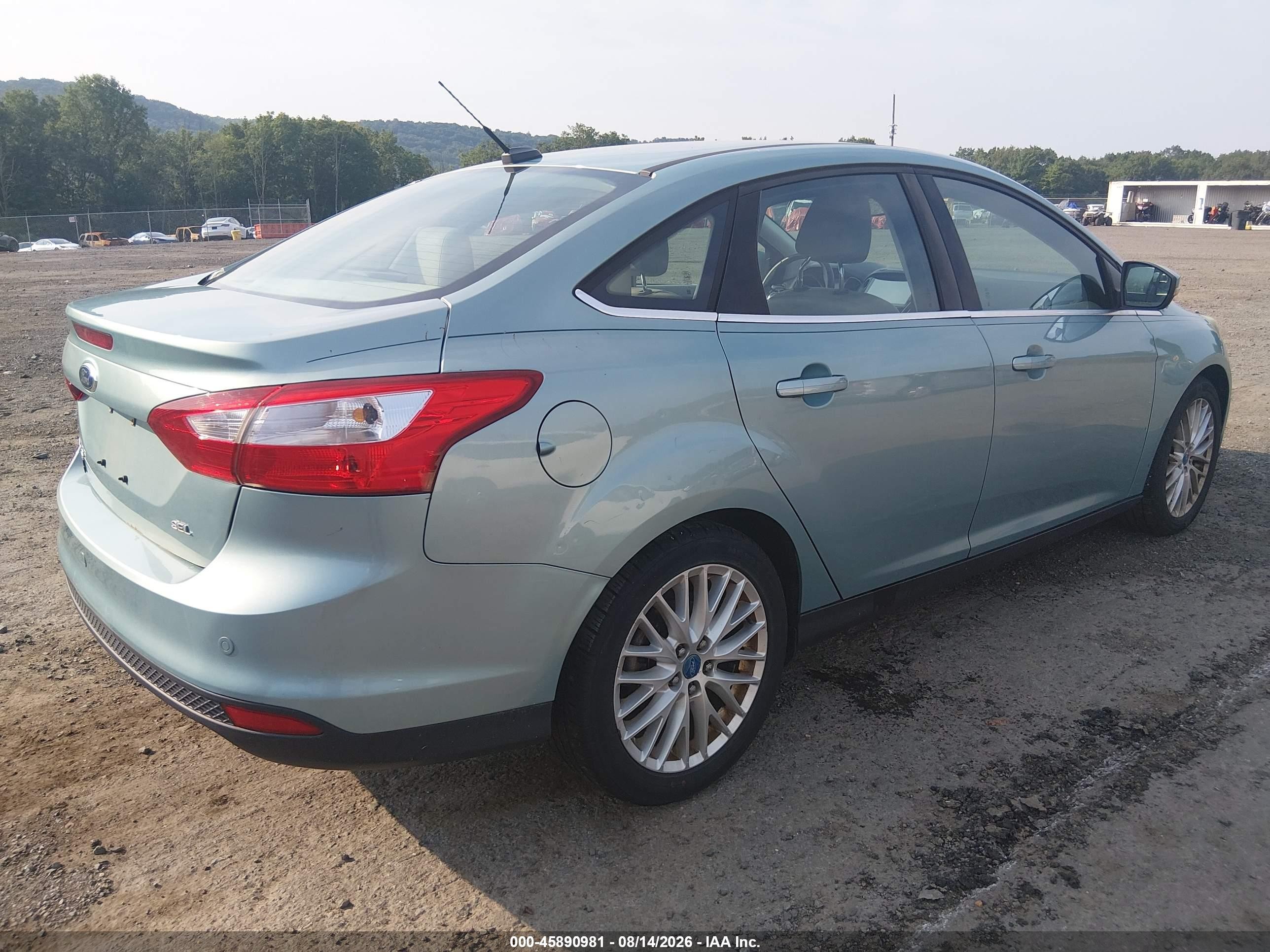 2012 Ford Focus Sel Blue vin: 1FAHP3H20CL287077