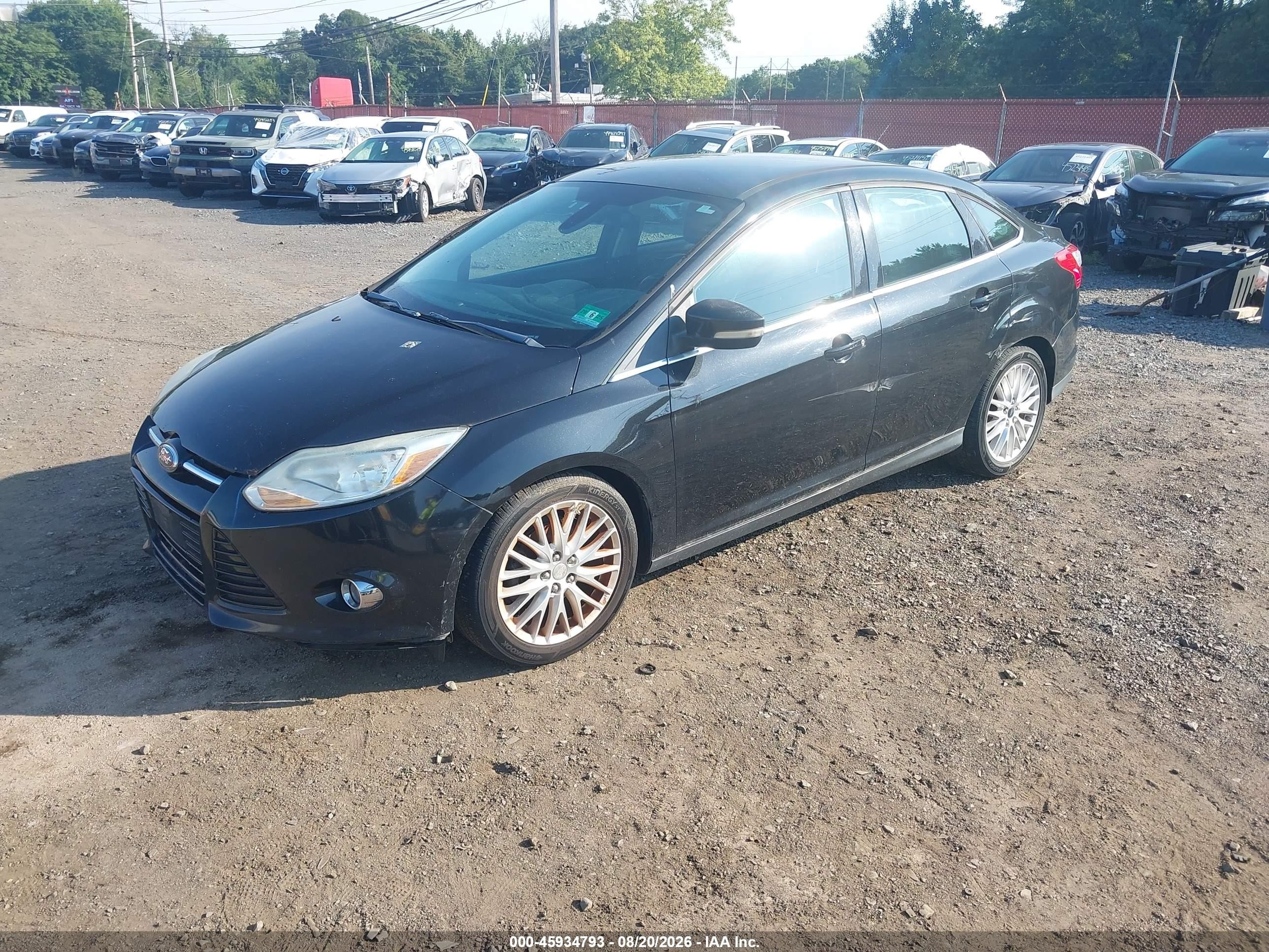 2012 Ford Focus Sel Черный vin: 1FAHP3H20CL352042