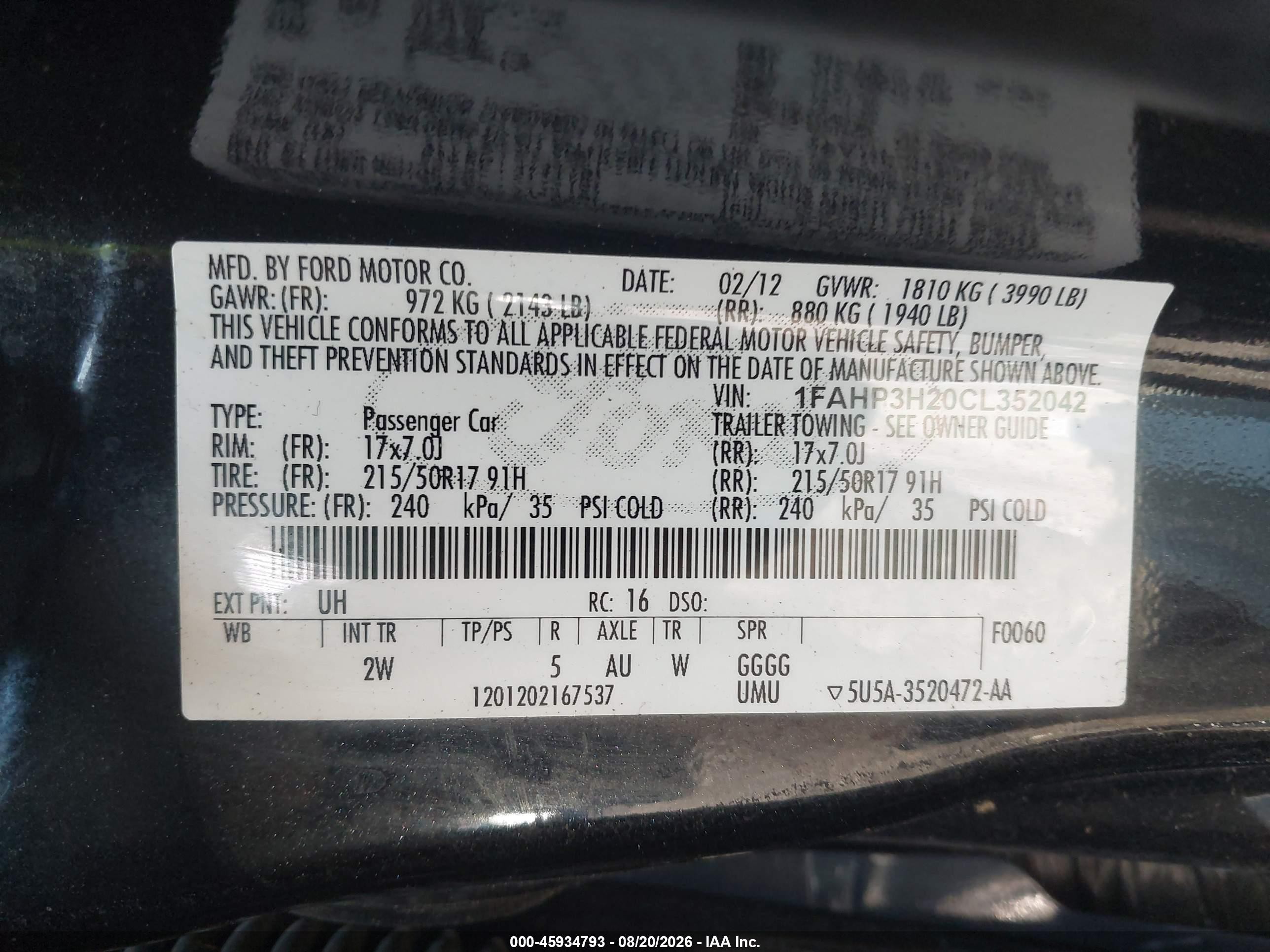 2012 Ford Focus Sel Черный vin: 1FAHP3H20CL352042