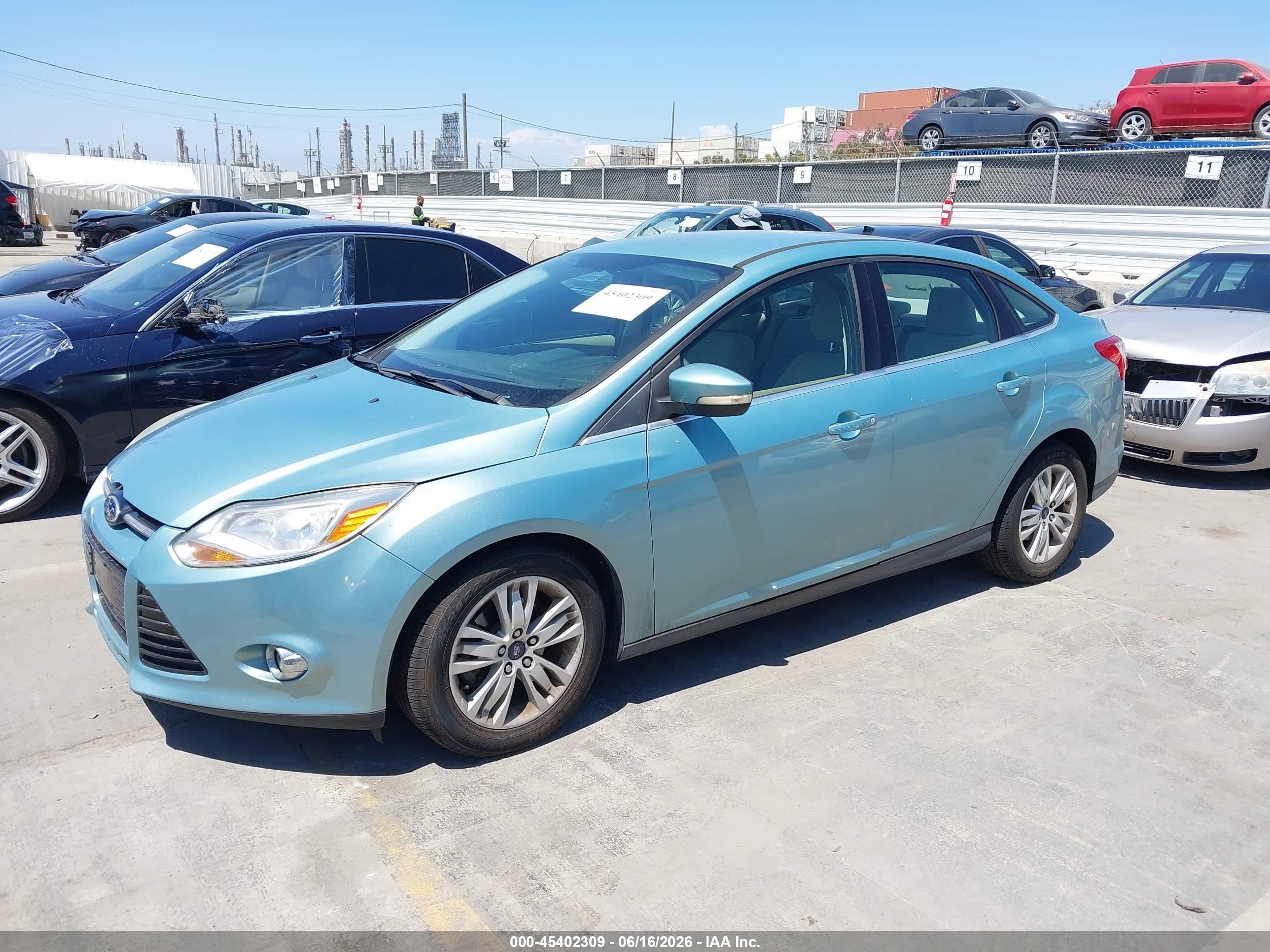 2012 Ford Focus Sel Бирюзовый vin: 1FAHP3H20CL416810