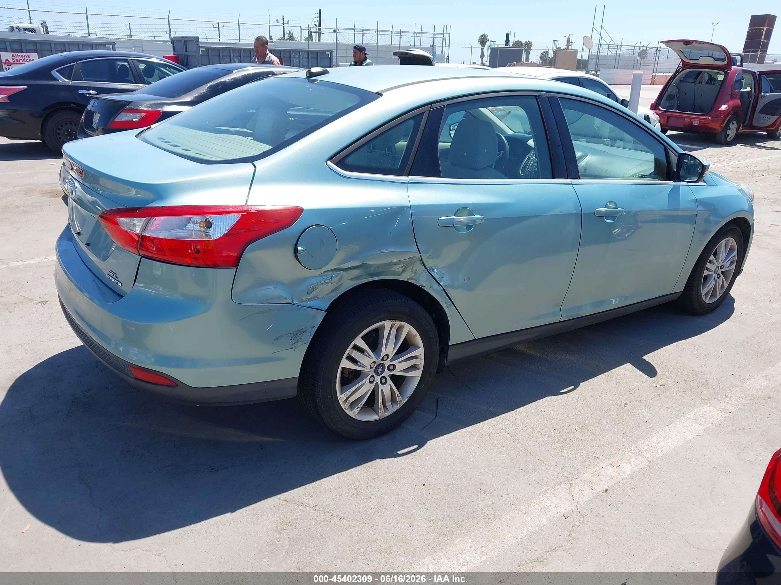 2012 Ford Focus Sel Бирюзовый vin: 1FAHP3H20CL416810