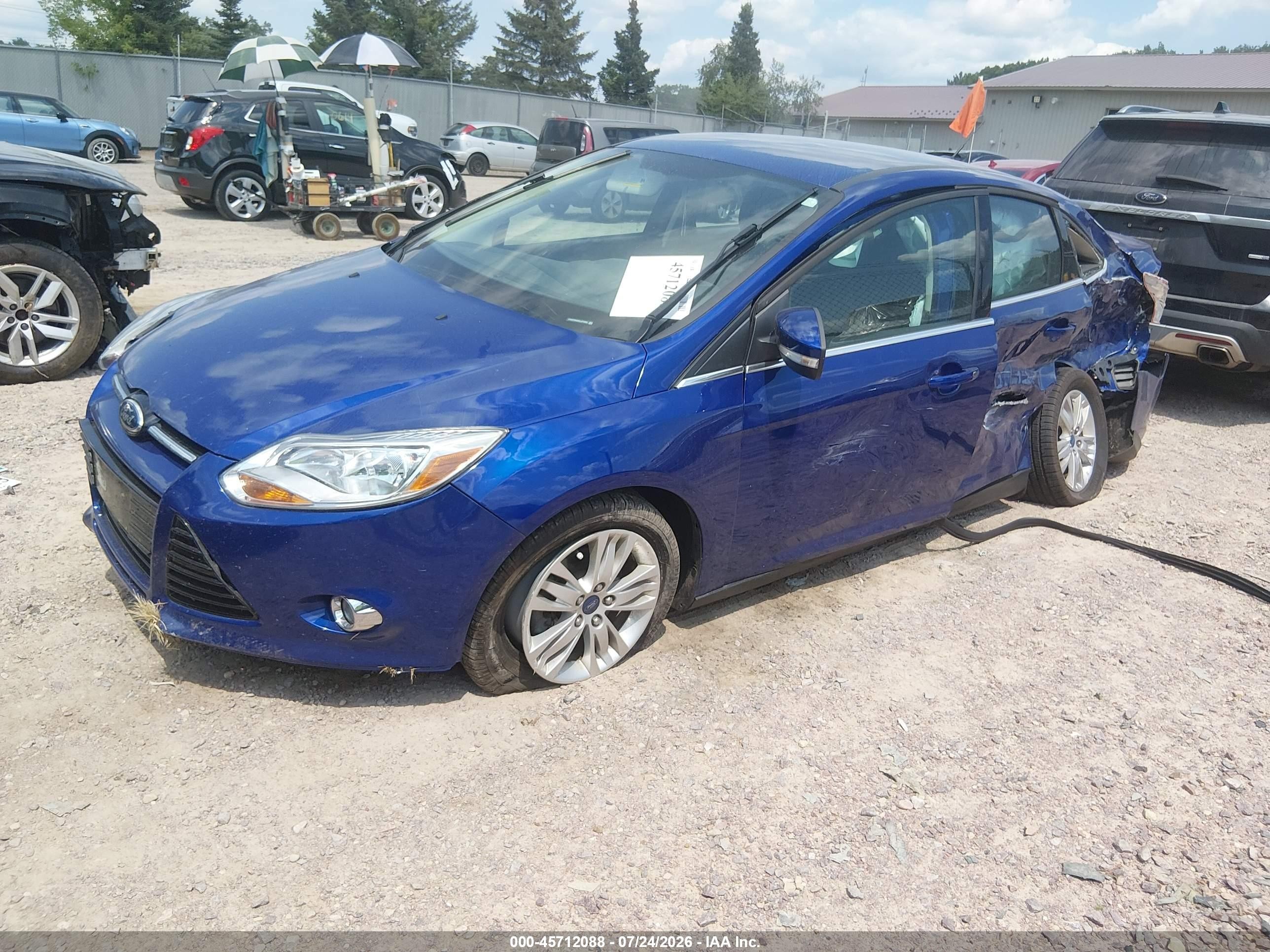 2012 Ford Focus Sel Синий vin: 1FAHP3H20CL474030