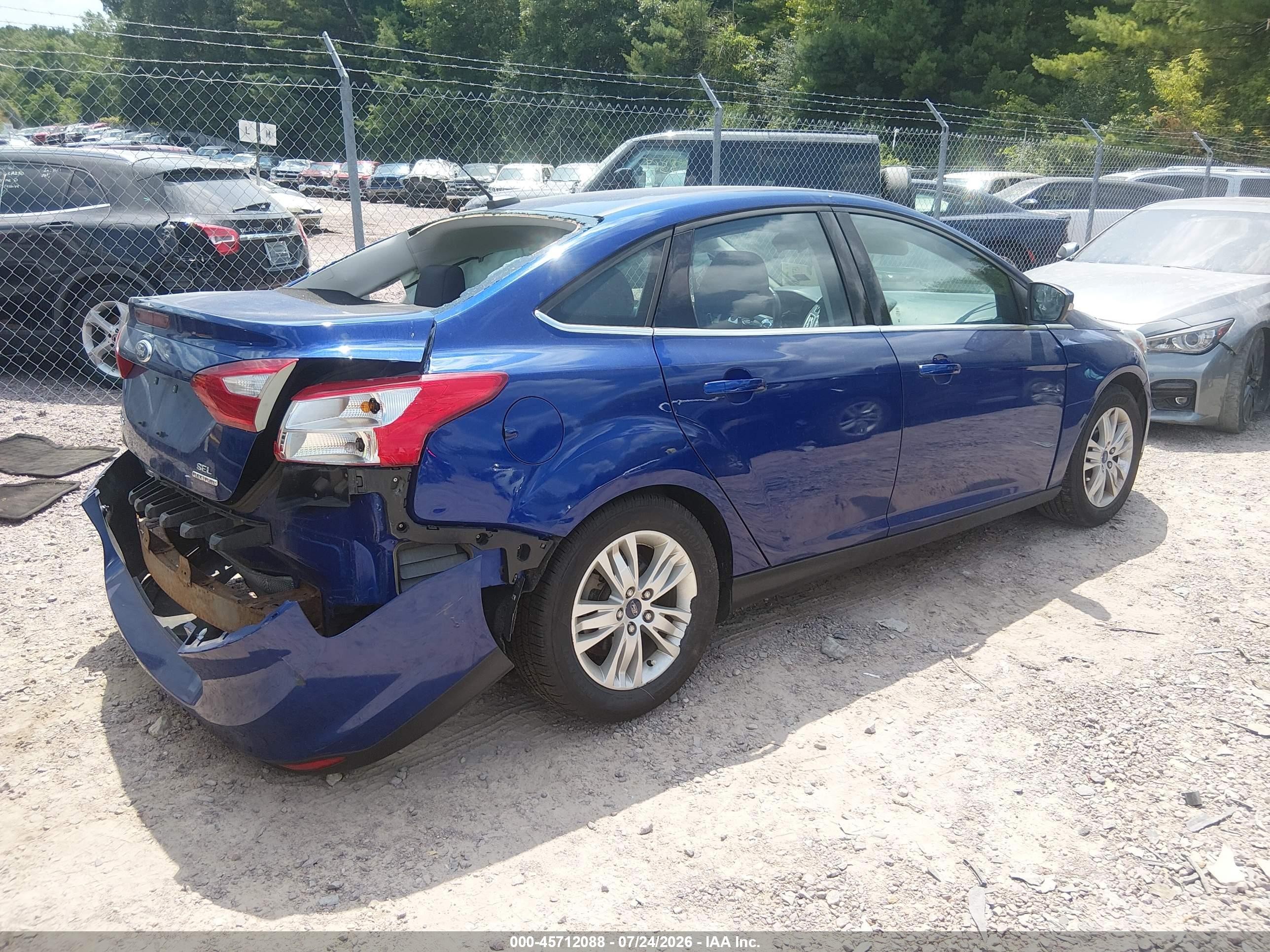 2012 Ford Focus Sel Синий vin: 1FAHP3H20CL474030