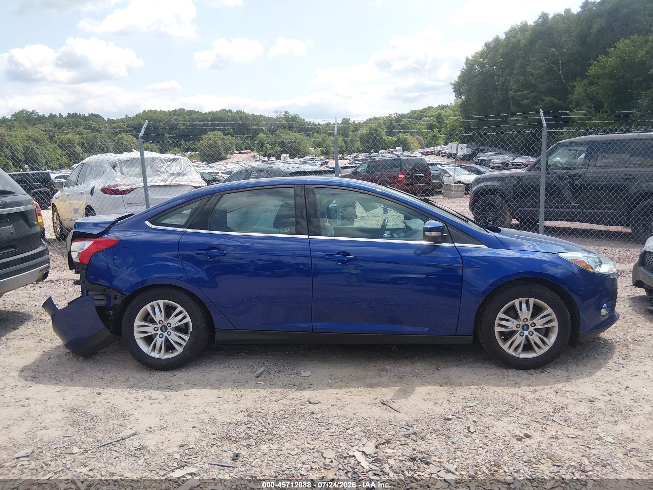 2012 Ford Focus Sel Синий vin: 1FAHP3H20CL474030