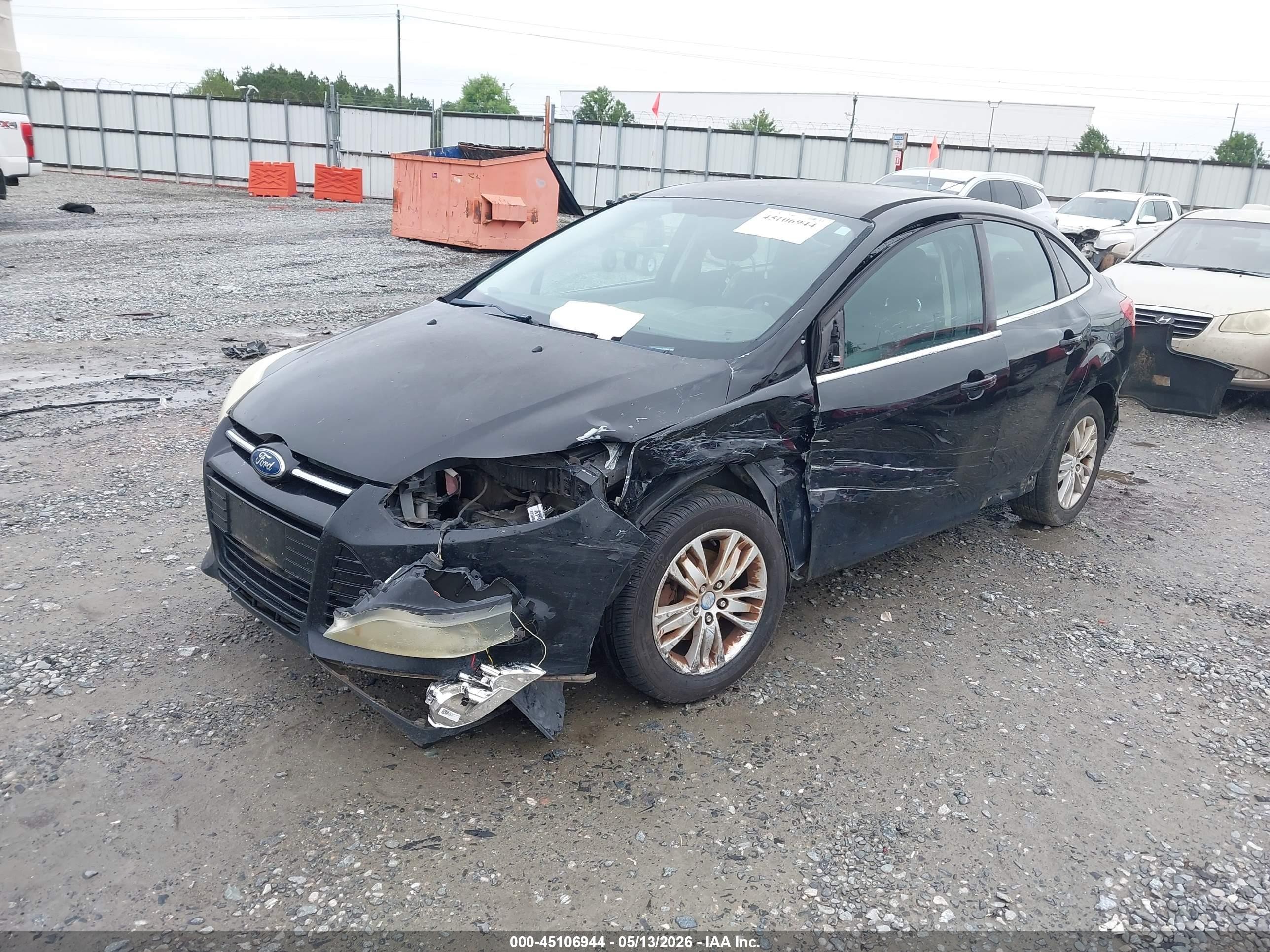 2012 Ford Focus Sel Black vin: 1FAHP3H21CL247655