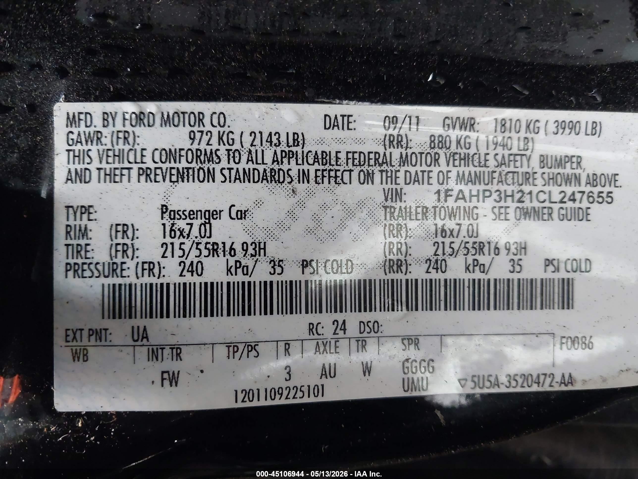2012 Ford Focus Sel Black vin: 1FAHP3H21CL247655