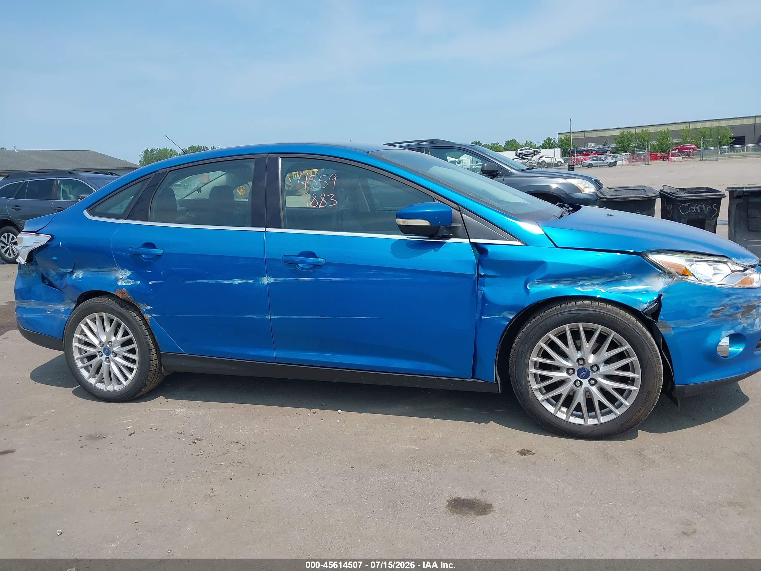 2012 Ford Focus Sel Blue vin: 1FAHP3H22CL242433