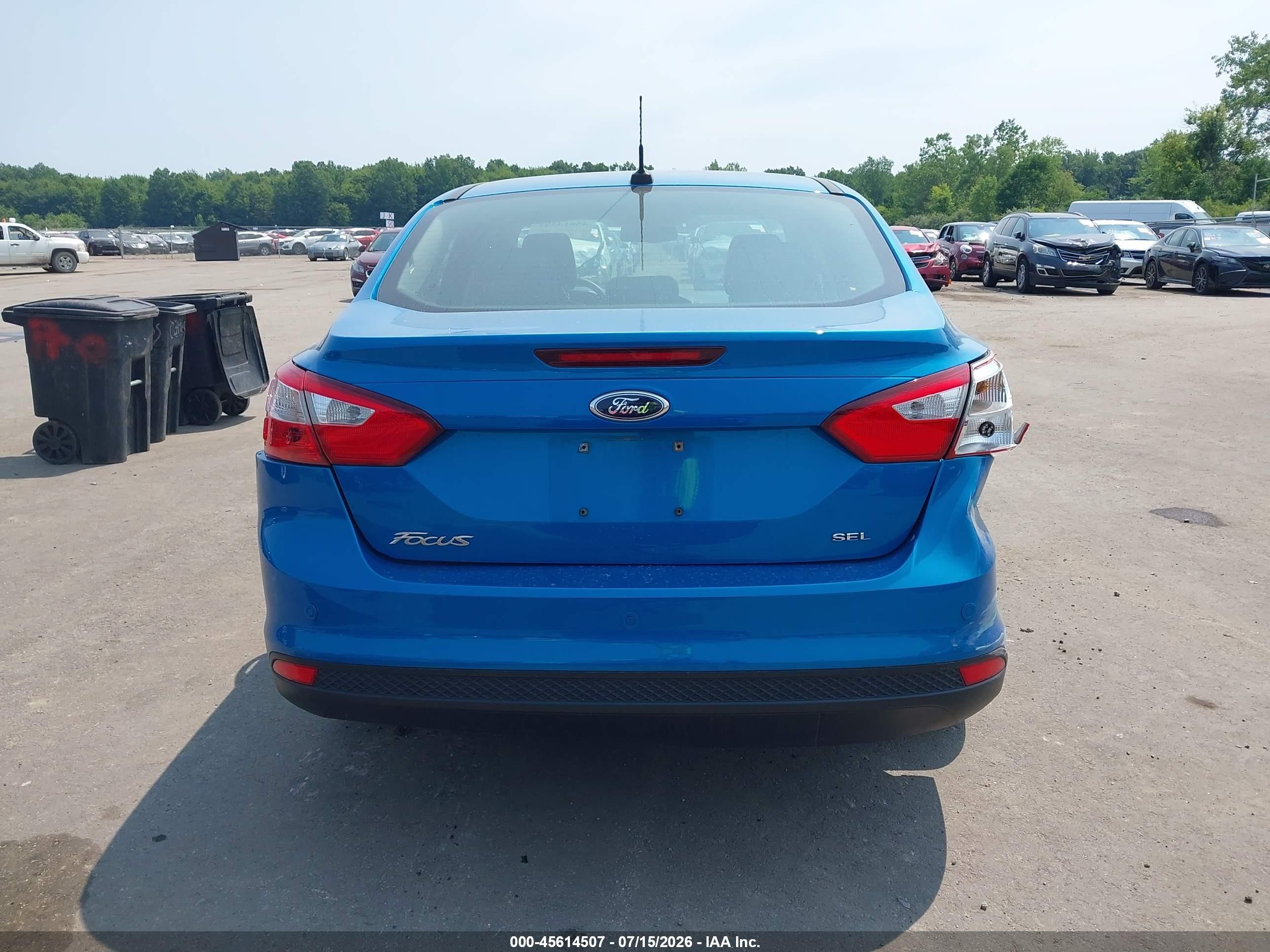 2012 Ford Focus Sel Blue vin: 1FAHP3H22CL242433