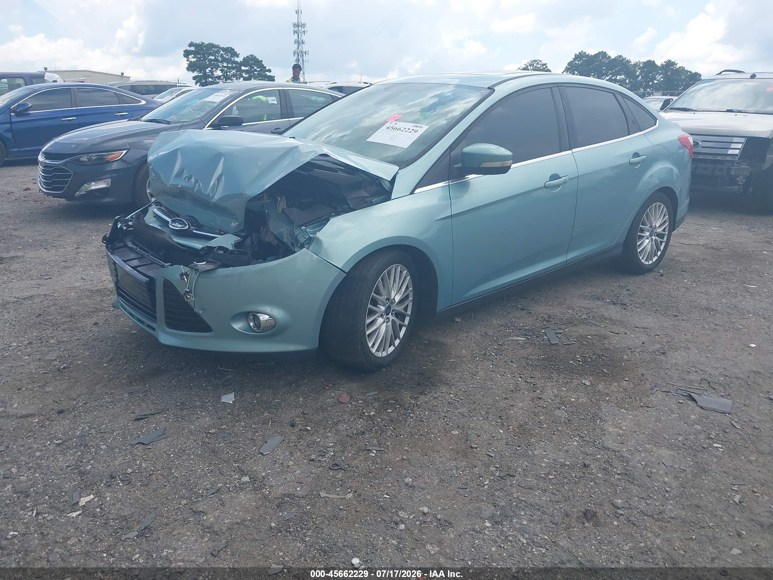 2012 Ford Focus Sel Blue vin: 1FAHP3H22CL245235