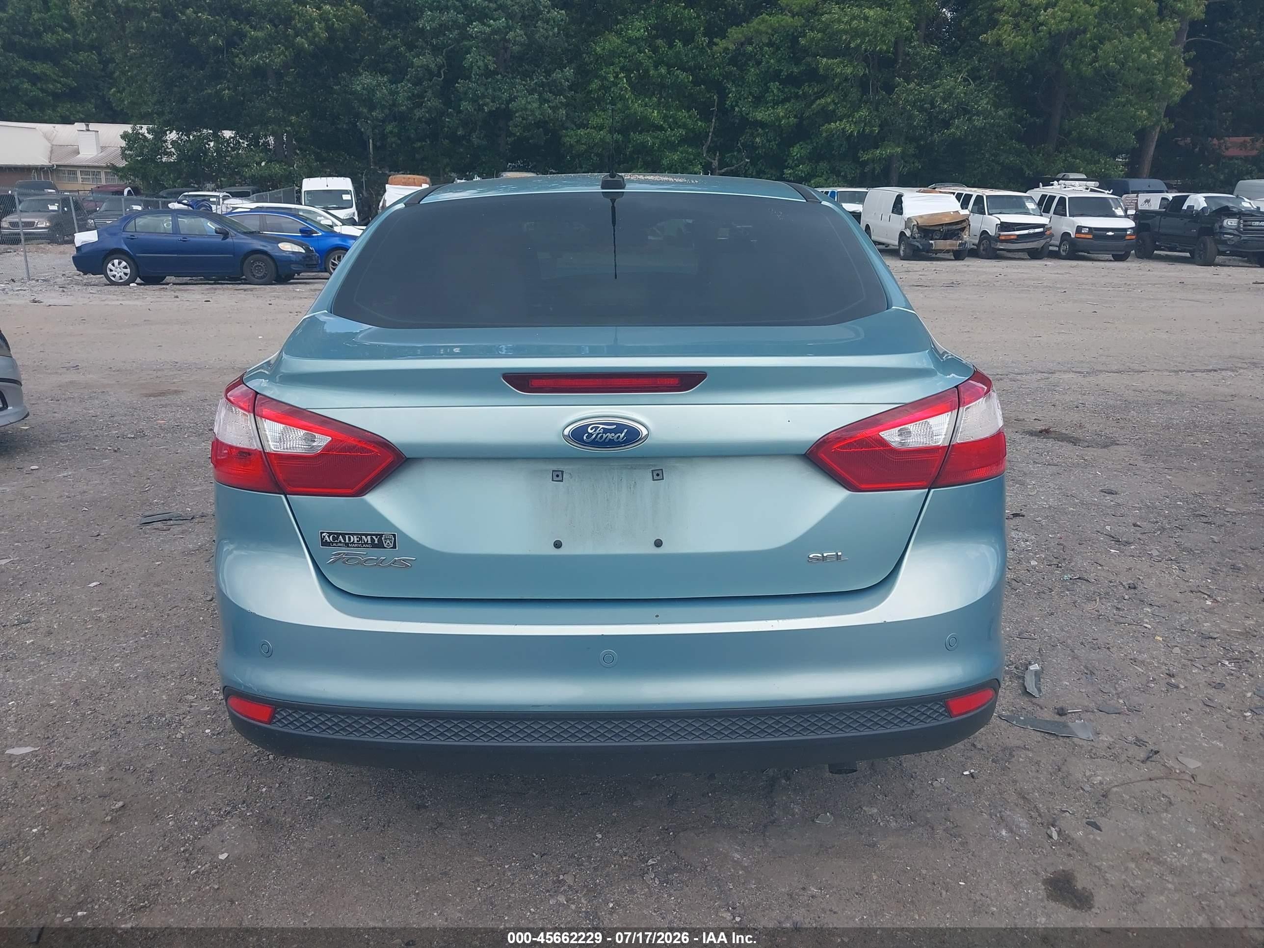 2012 Ford Focus Sel Blue vin: 1FAHP3H22CL245235