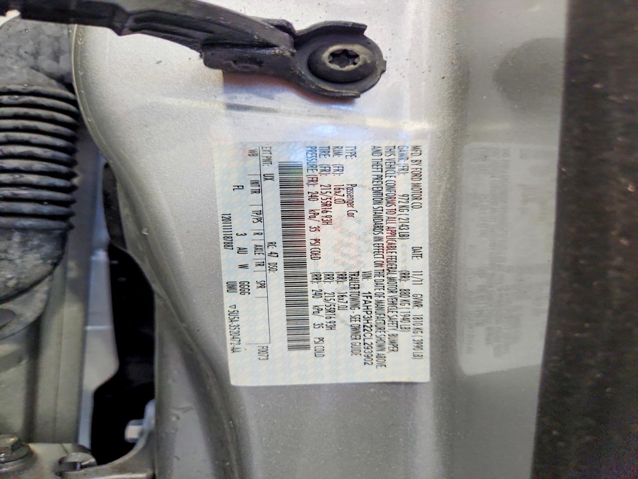 2012 Ford Focus Sel Silver vin: 1FAHP3H22CL293902