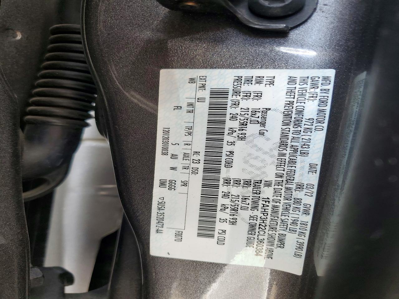2012 Ford Focus Sel Gray vin: 1FAHP3H22CL360384