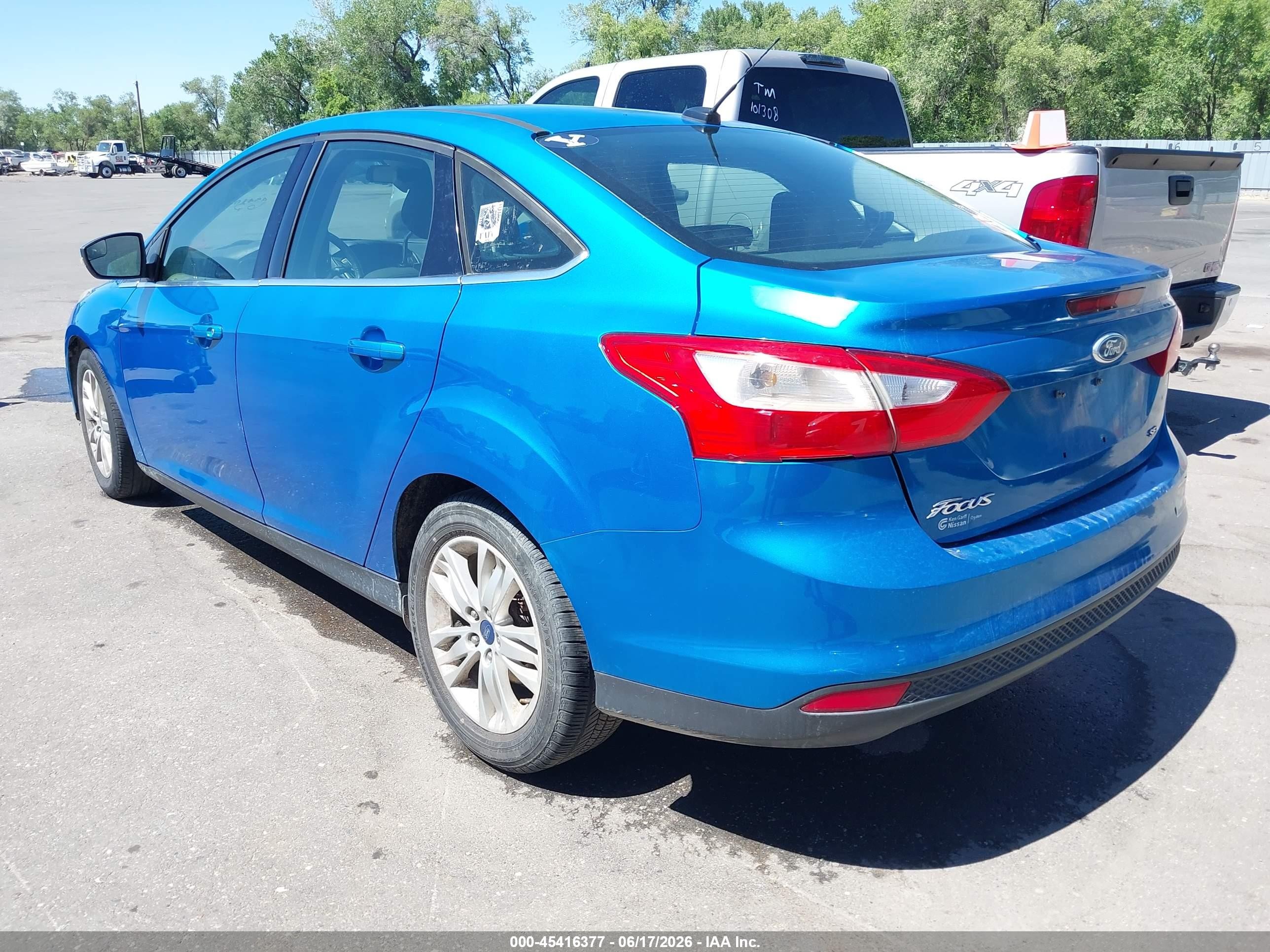 2012 Ford Focus Sel Blue vin: 1FAHP3H23CL109809