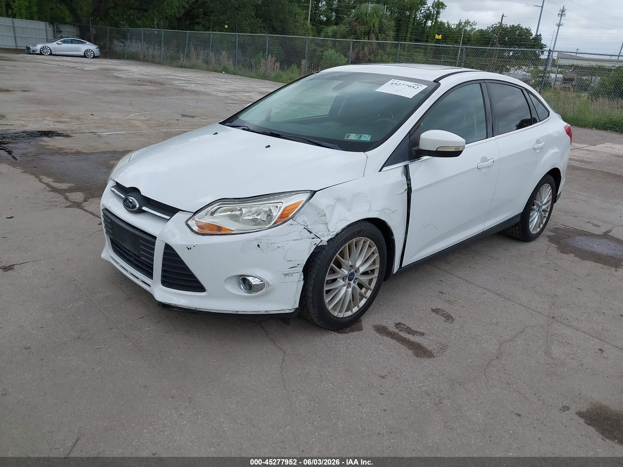 2012 Ford Focus Sel White vin: 1FAHP3H23CL171985